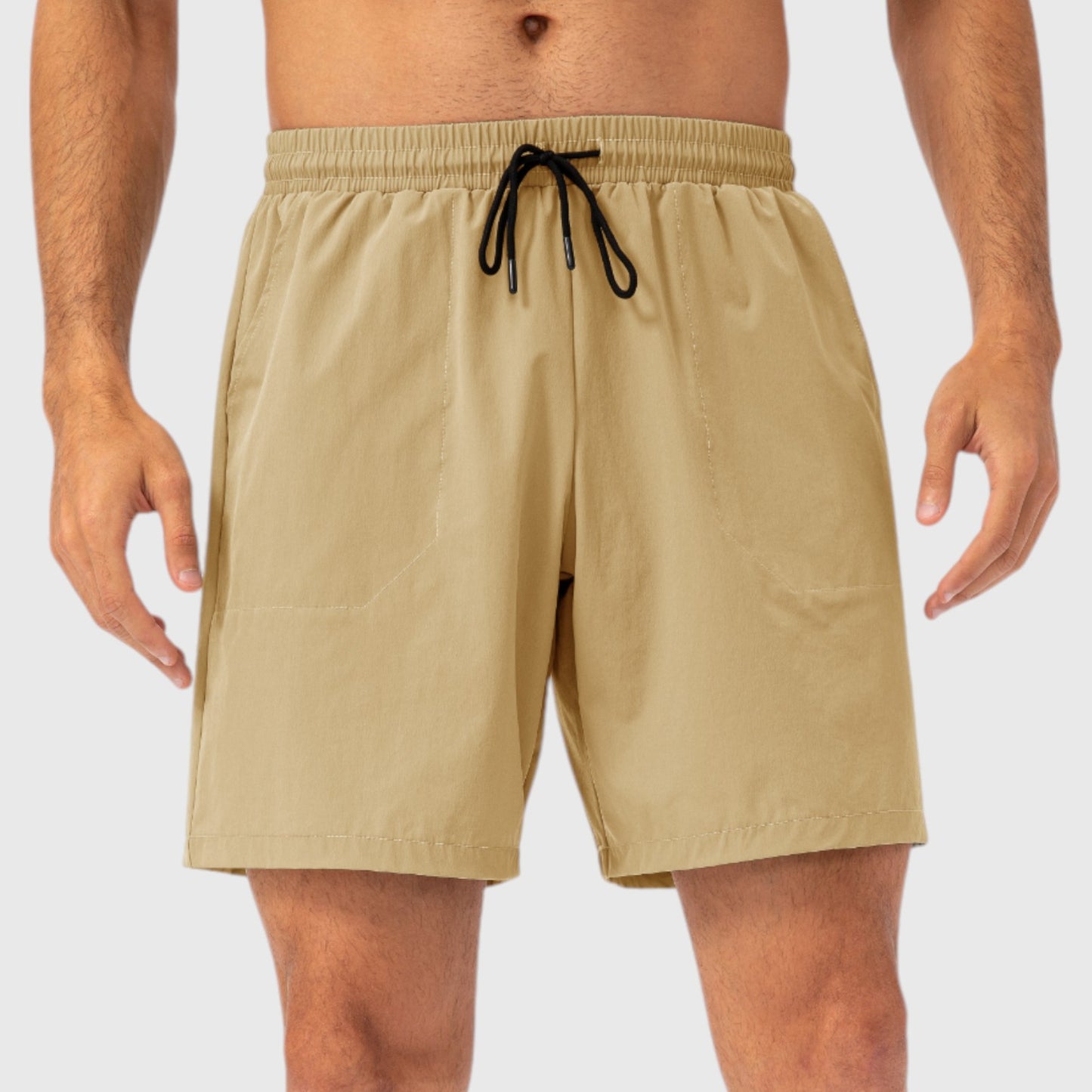 Anna-Kaci Active Men's Lightweight Quick-Dry Shorts with Elastic Drawstring Waist and Side Pockets