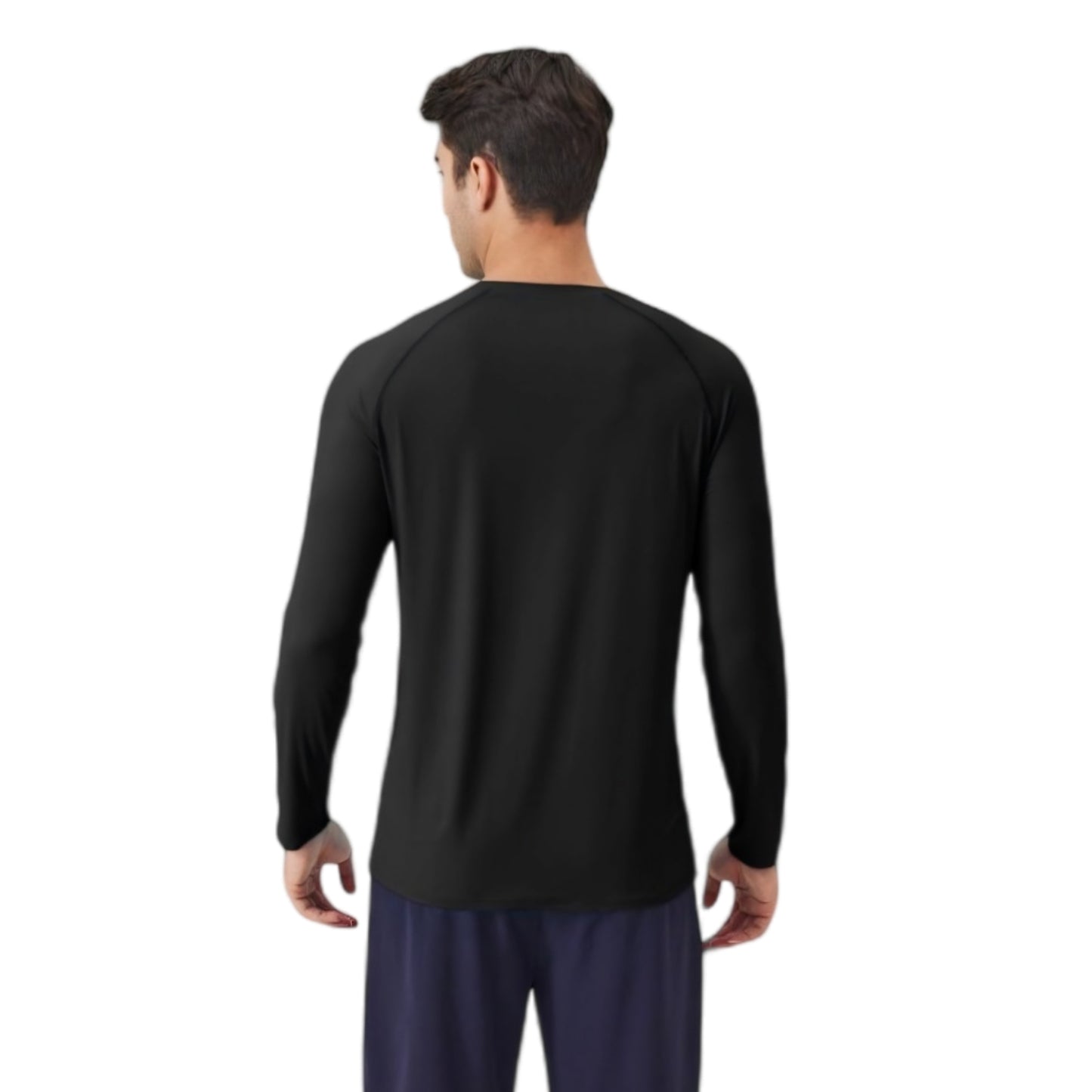 Anna-Kaci Active Men's Long Sleeve Performance Shirt with Raglan Sleeves and Lightweight Stretch Fabric