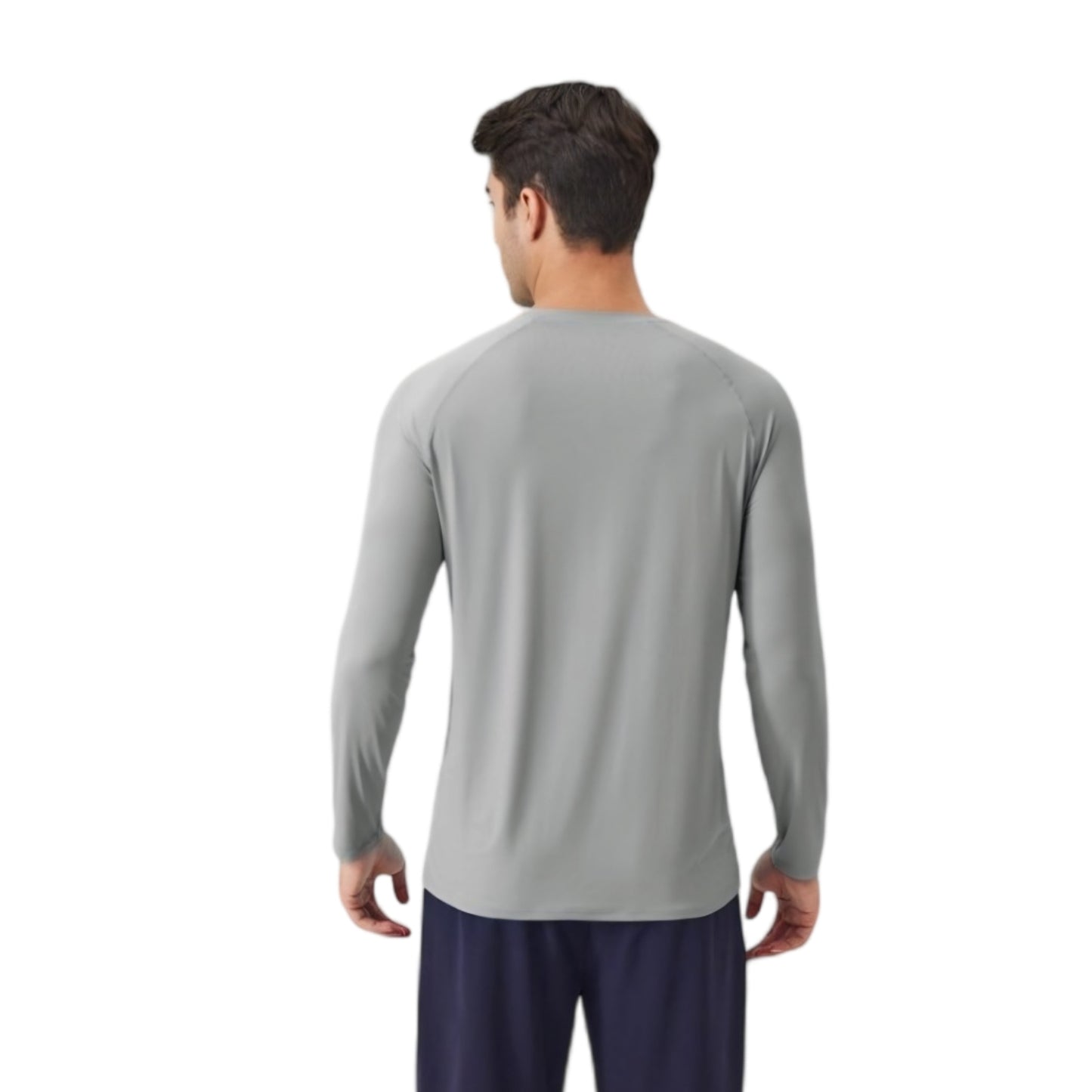 Anna-Kaci Active Men's Long Sleeve Performance Shirt with Raglan Sleeves and Lightweight Stretch Fabric