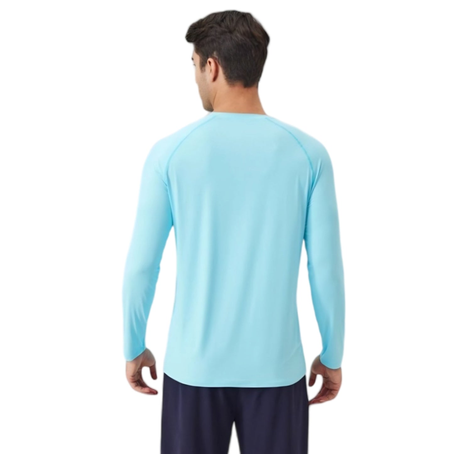 Anna-Kaci Active Men's Long Sleeve Performance Shirt with Raglan Sleeves and Lightweight Stretch Fabric