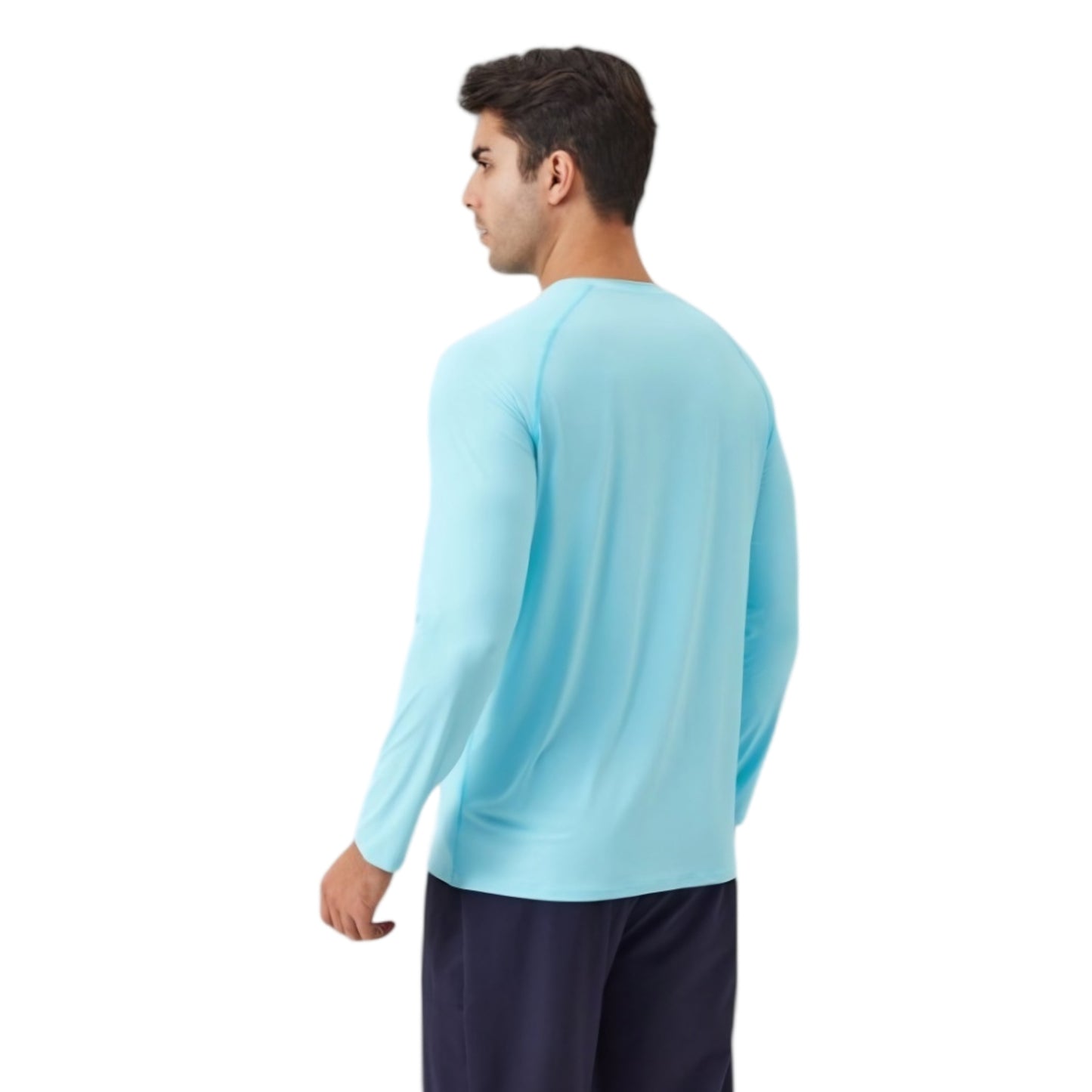 Anna-Kaci Active Men's Long Sleeve Performance Shirt with Raglan Sleeves and Lightweight Stretch Fabric