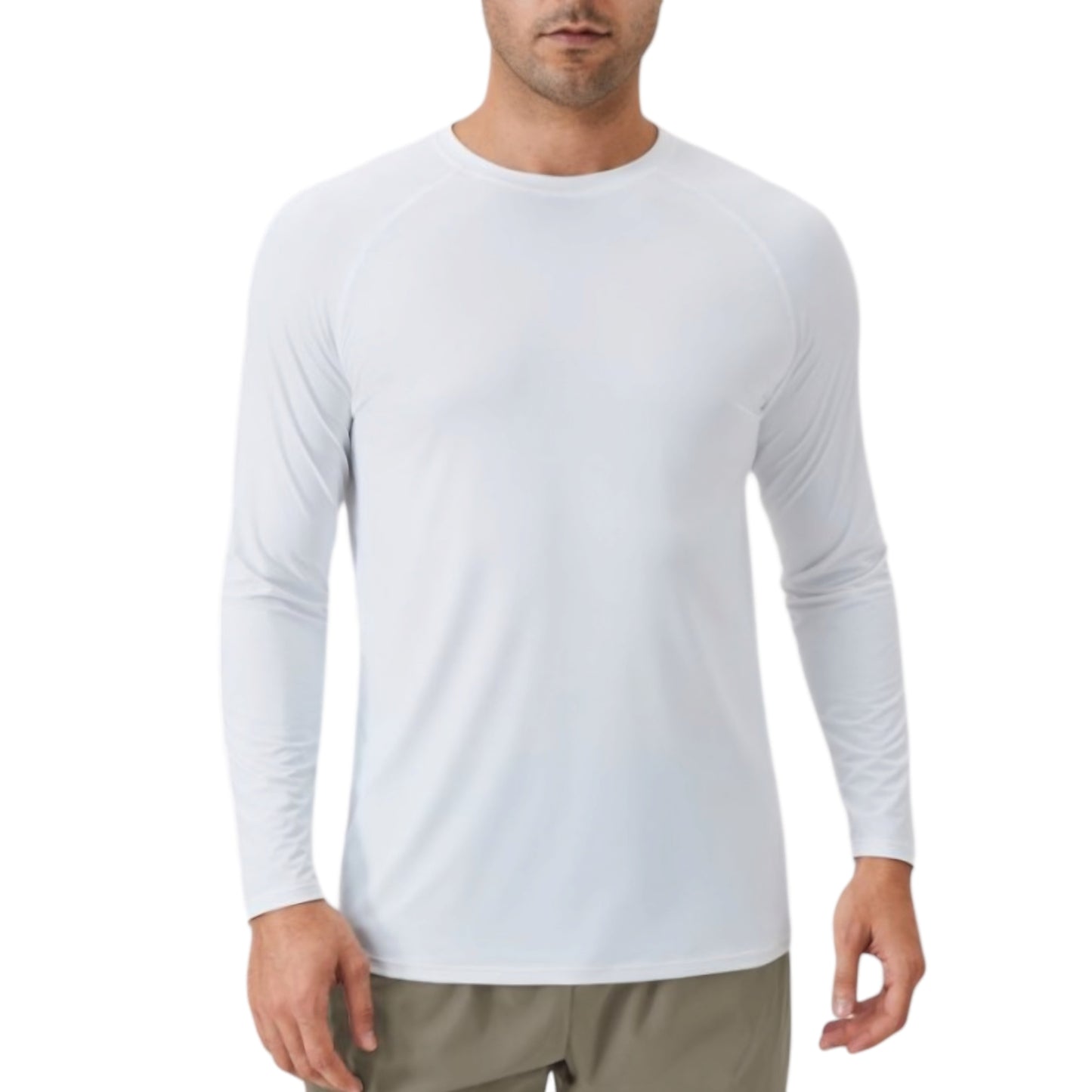 Anna-Kaci Active Men's Long Sleeve Performance Shirt with Raglan Sleeves and Lightweight Stretch Fabric