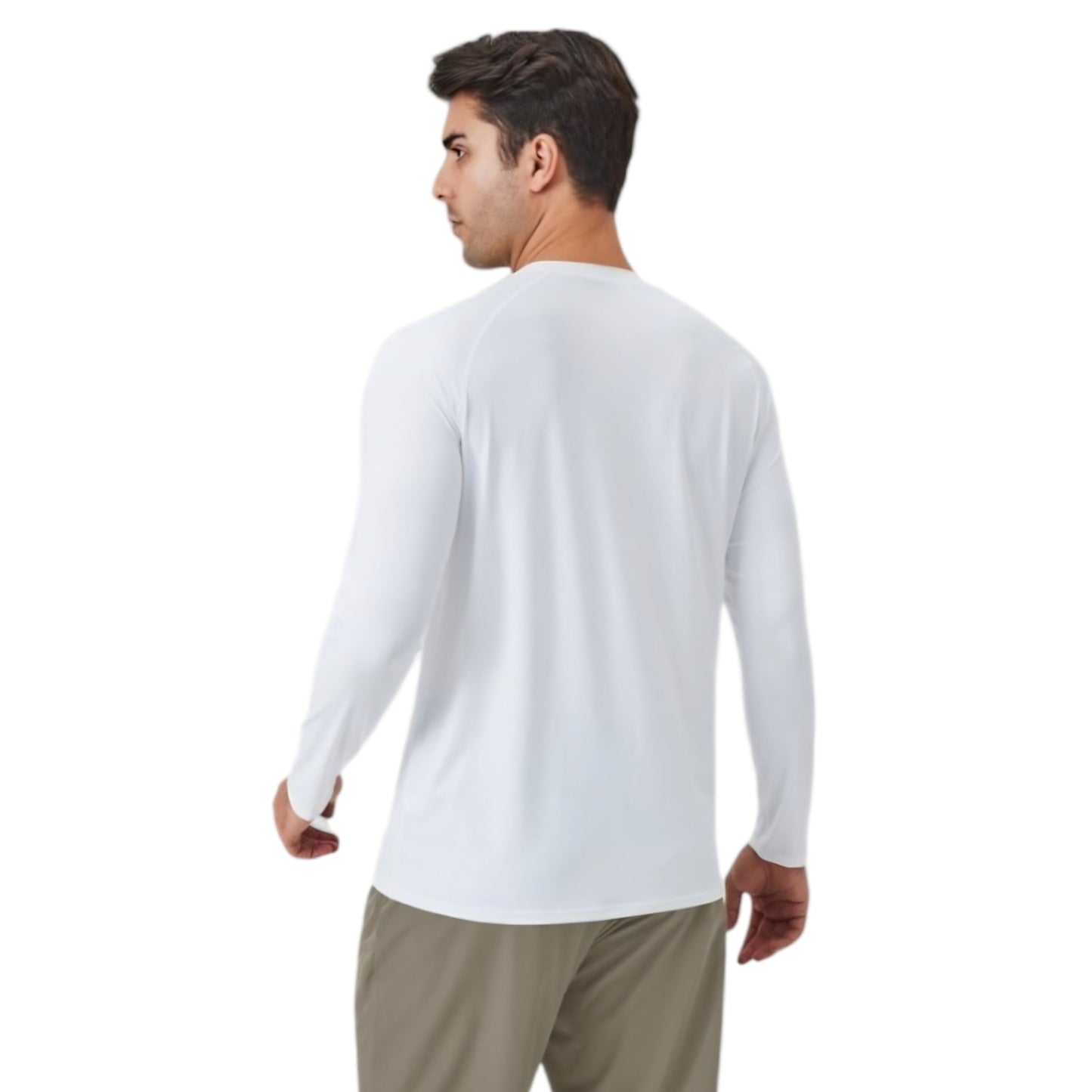 Anna-Kaci Active Men's Long Sleeve Performance Shirt with Raglan Sleeves and Lightweight Stretch Fabric