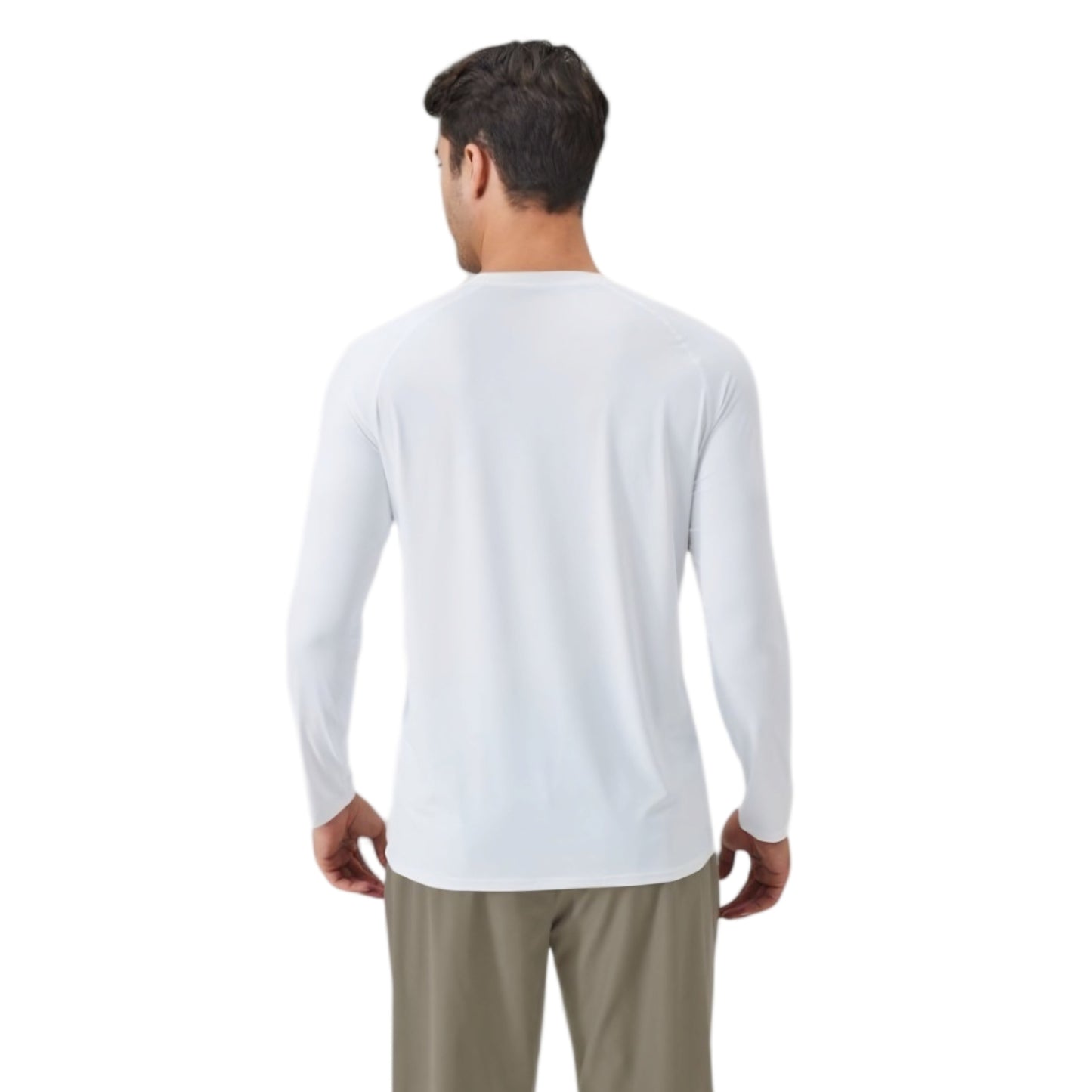 Anna-Kaci Active Men's Long Sleeve Performance Shirt with Raglan Sleeves and Lightweight Stretch Fabric