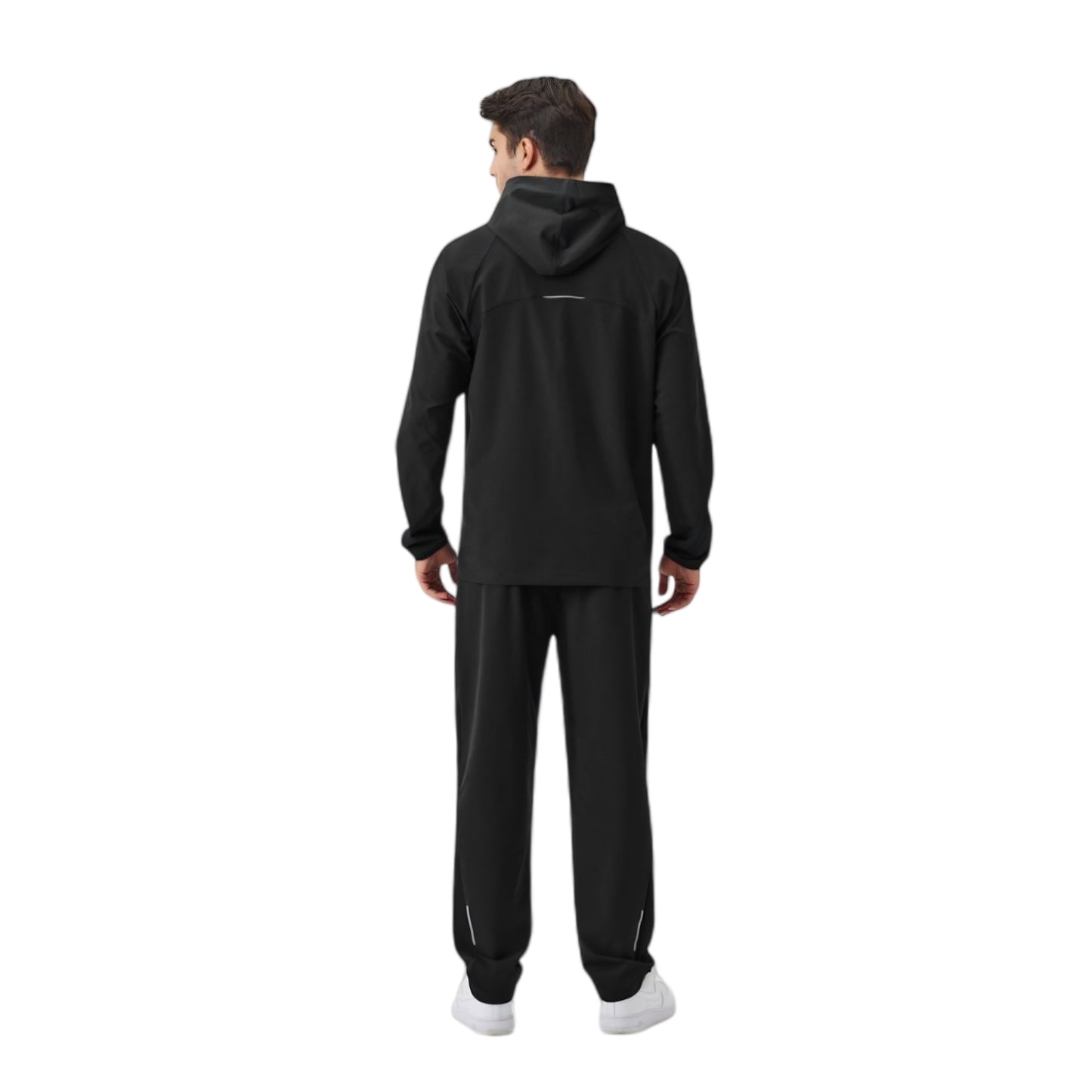 Anna-Kaci Active Men's Lightweight Zip-Up Hoodie Jacket with Adjustable Hood and Side Pockets