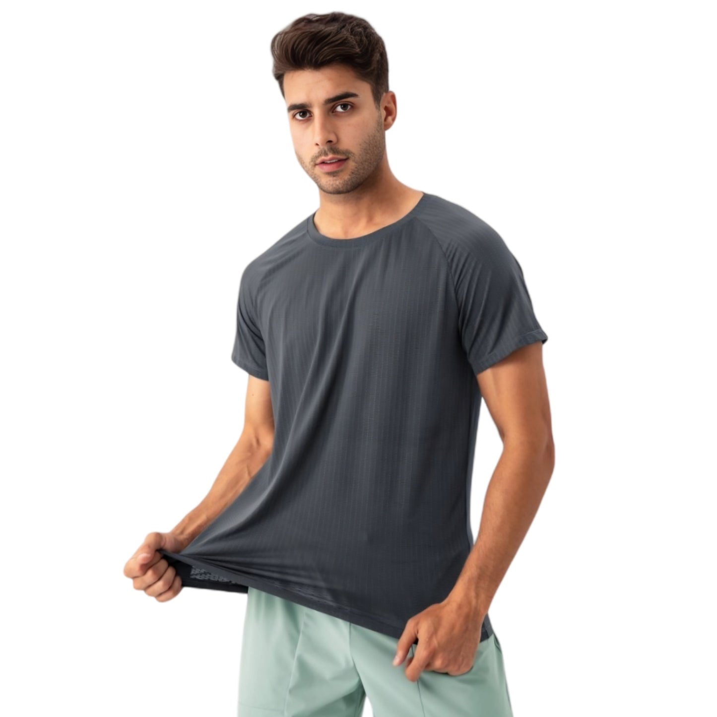 Anna-Kaci Active Men's Lightweight Performance T-Shirt with Moisture-Wicking Fabric and Raglan Sleeves