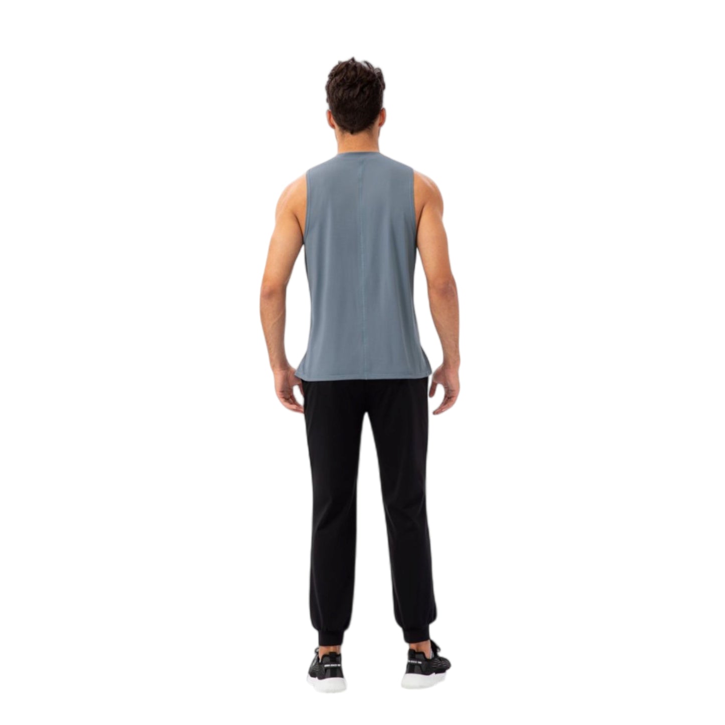 Anna-Kaci Active Men's Sleeveless Performance Tank Top with Side Slits and Breathable Quick-Dry Fabric