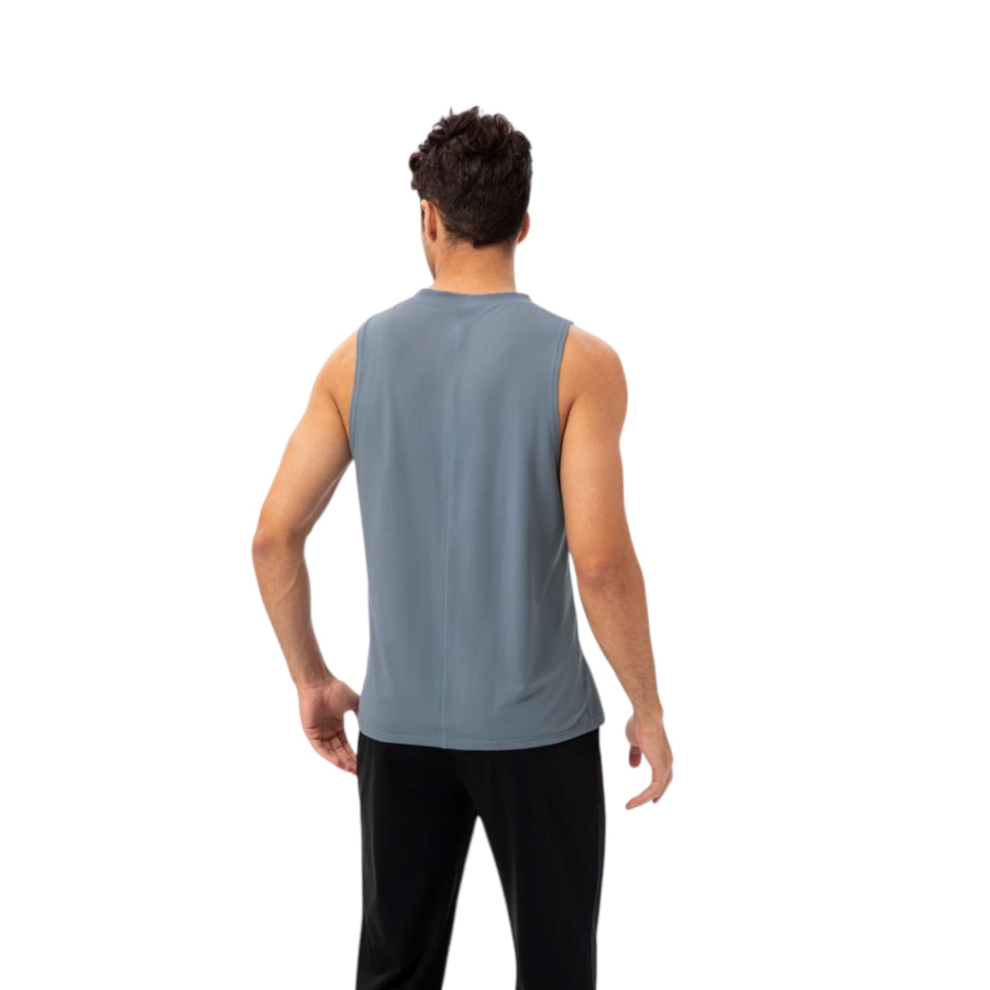 Anna-Kaci Active Men's Sleeveless Performance Tank Top with Side Slits and Breathable Quick-Dry Fabric