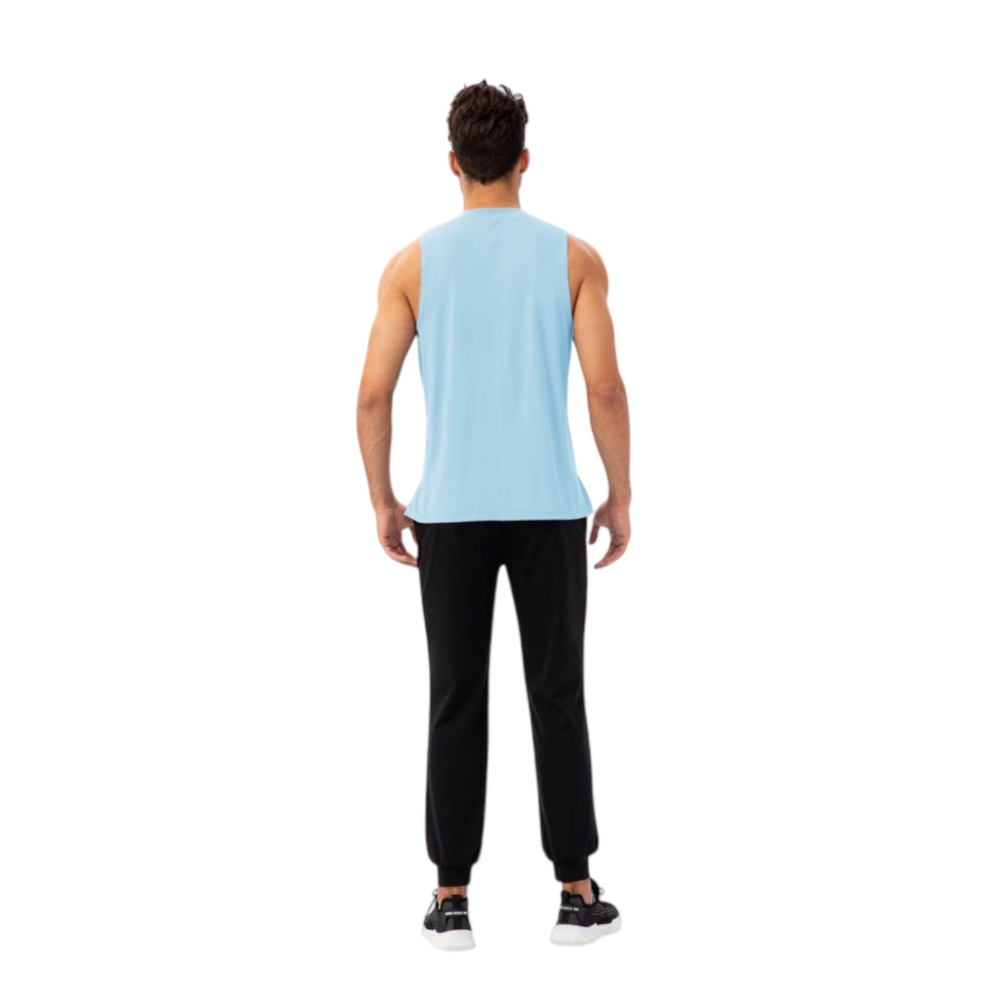 Anna-Kaci Active Men's Sleeveless Performance Tank Top with Side Slits and Breathable Quick-Dry Fabric