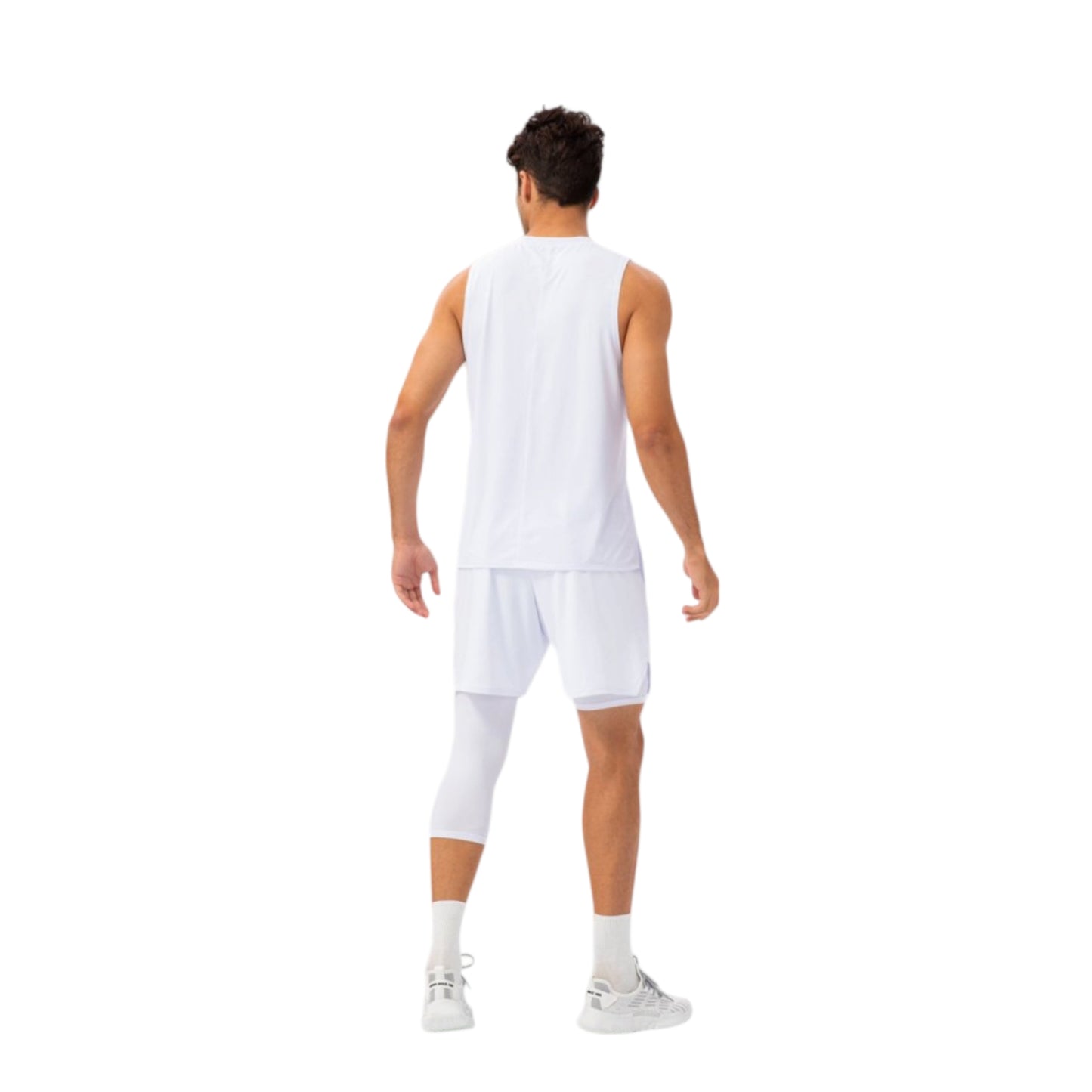 Anna-Kaci Active Men's Sleeveless Performance Tank Top with Side Slits and Breathable Quick-Dry Fabric