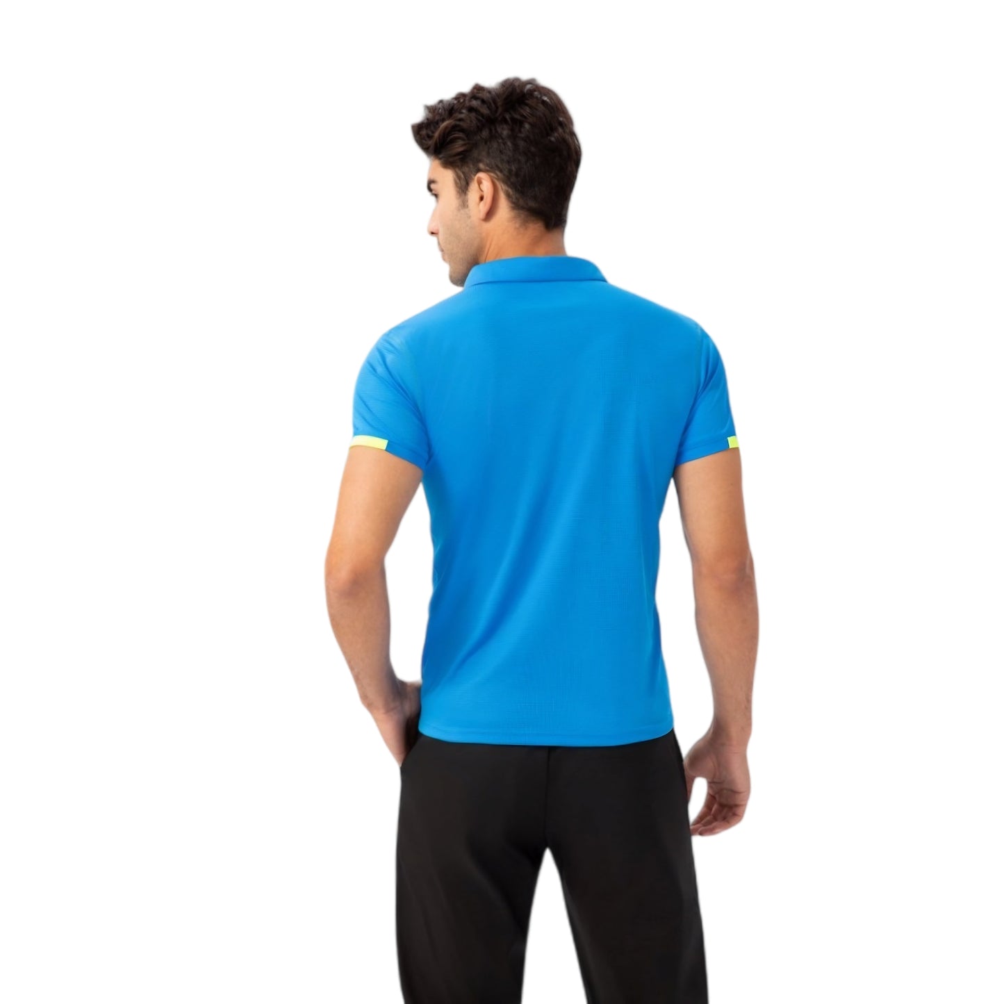 Anna-Kaci Active Men's Athletic Fit Polo Shirt with Contrast Collar and Moisture-Wicking Stretch Fabric
