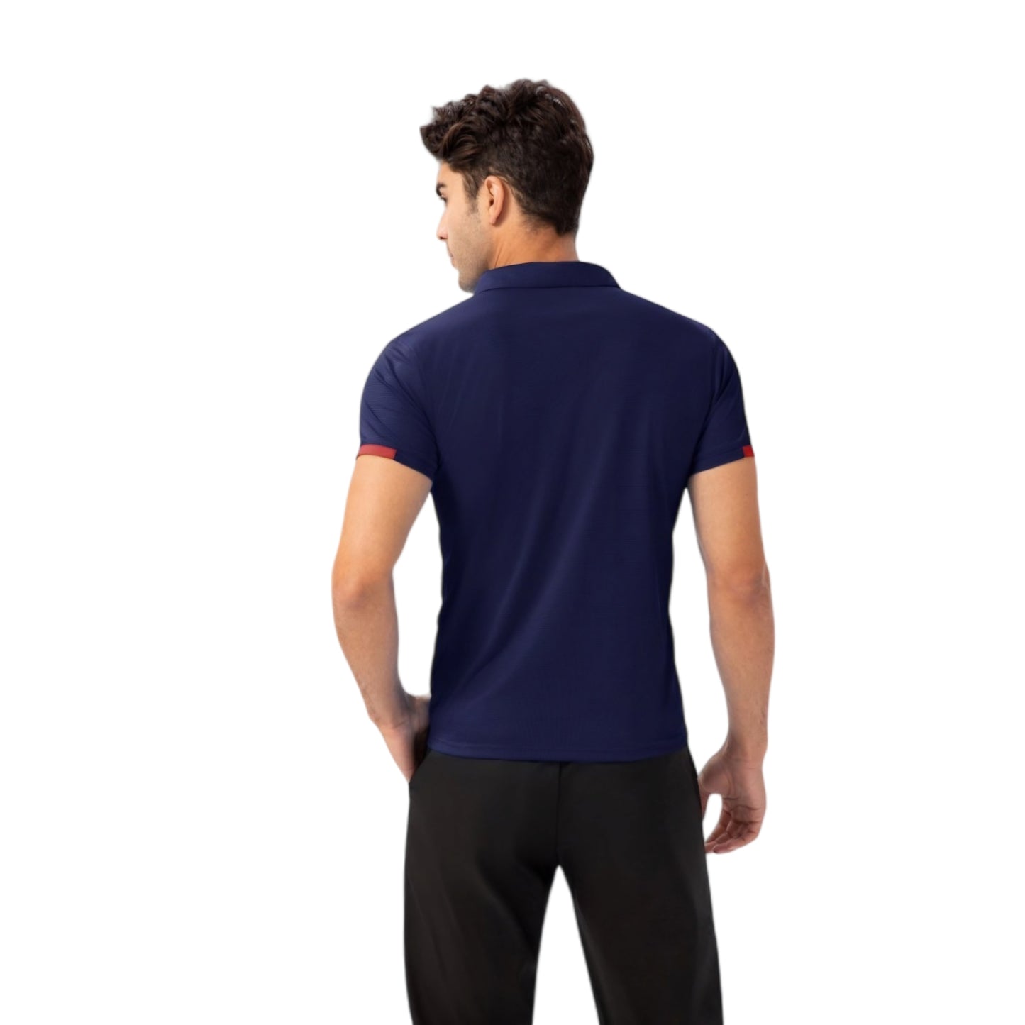 Anna-Kaci Active Men's Athletic Fit Polo Shirt with Contrast Collar and Moisture-Wicking Stretch Fabric