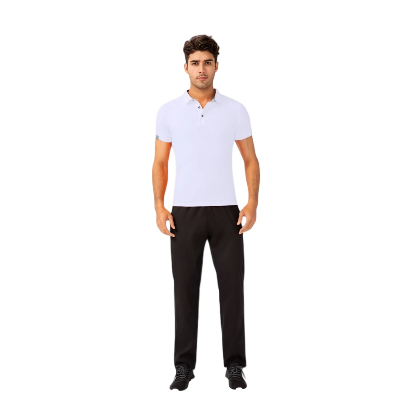 Anna-Kaci Active Men's Athletic Fit Polo Shirt with Contrast Collar and Moisture-Wicking Stretch Fabric