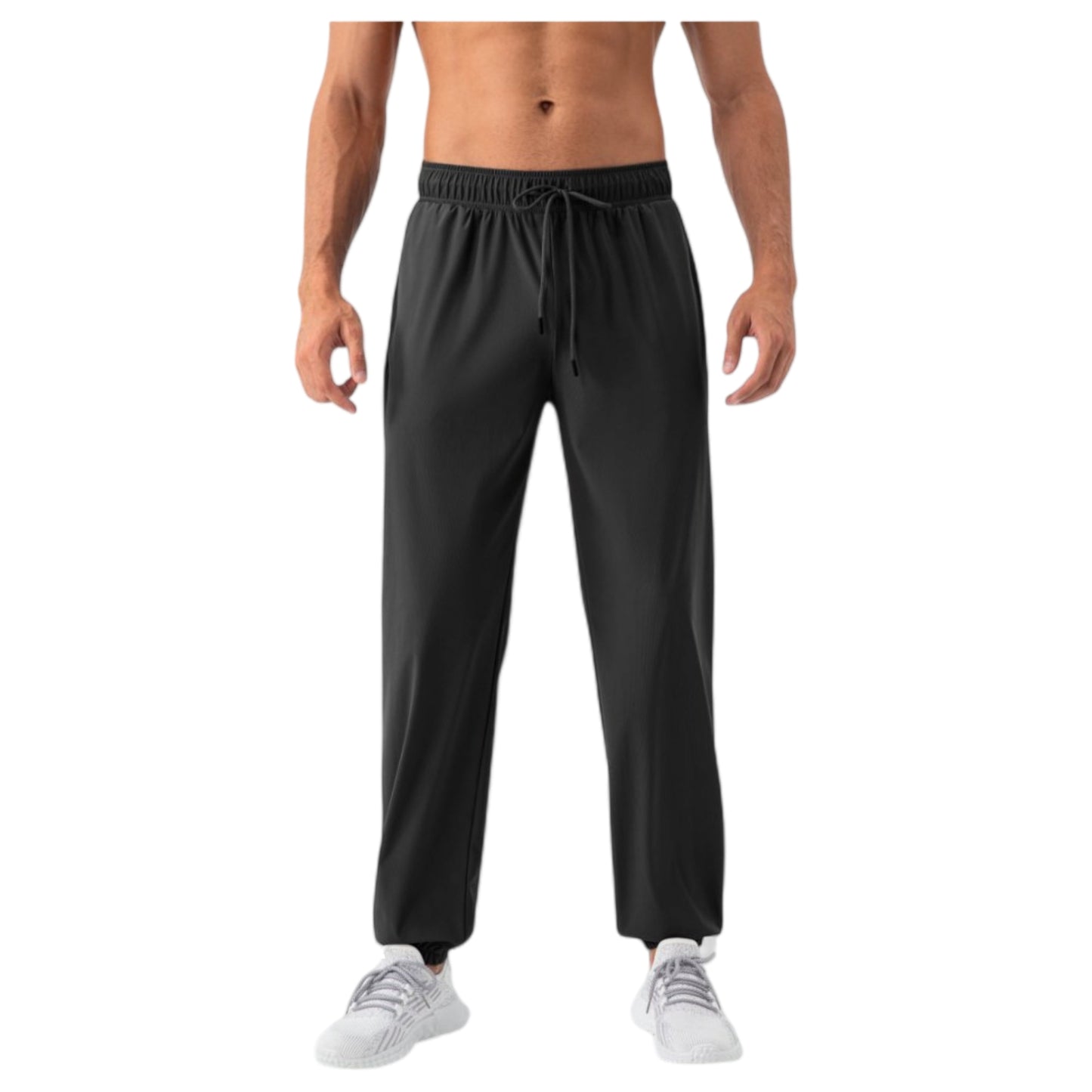 Anna-Kaci Active Men's Lightweight Stretch Lounge Pants with Adjustable Drawstring Waist and Straight Leg Fit