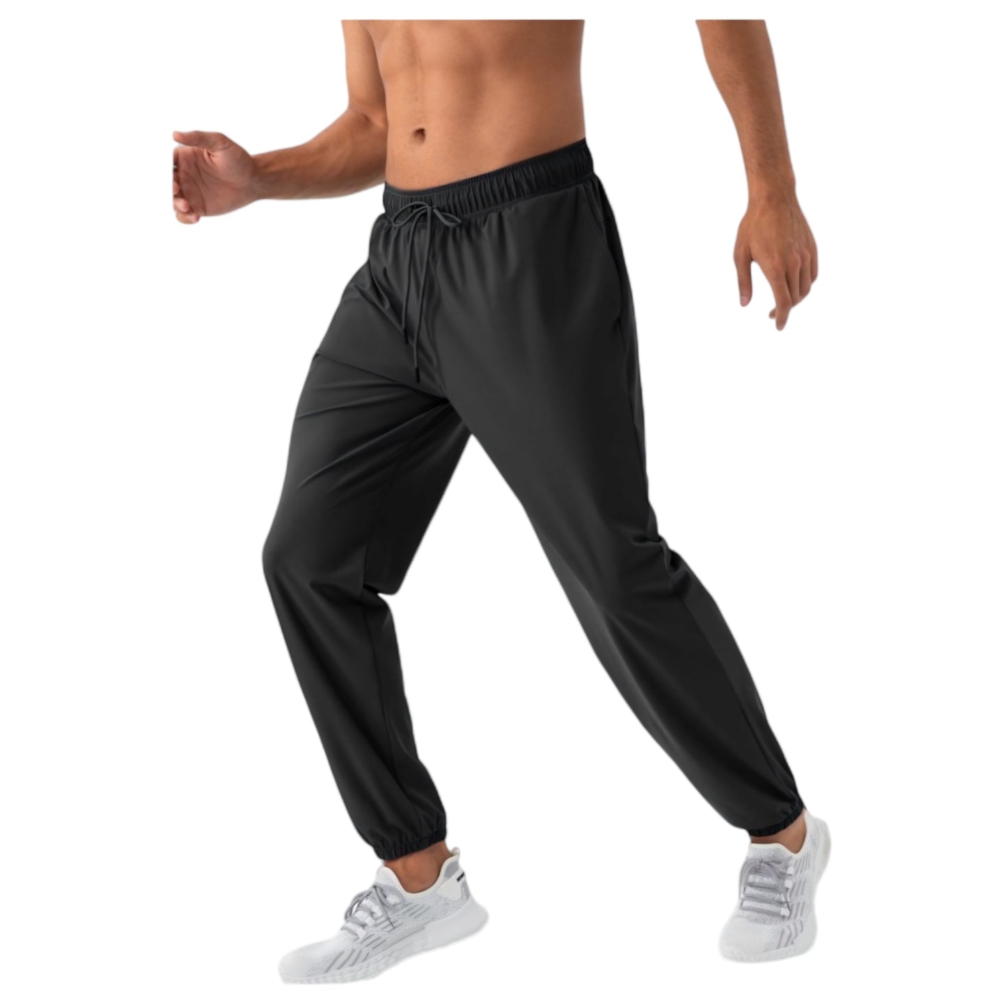 Anna-Kaci Active Men's Lightweight Stretch Lounge Pants with Adjustable Drawstring Waist and Straight Leg Fit