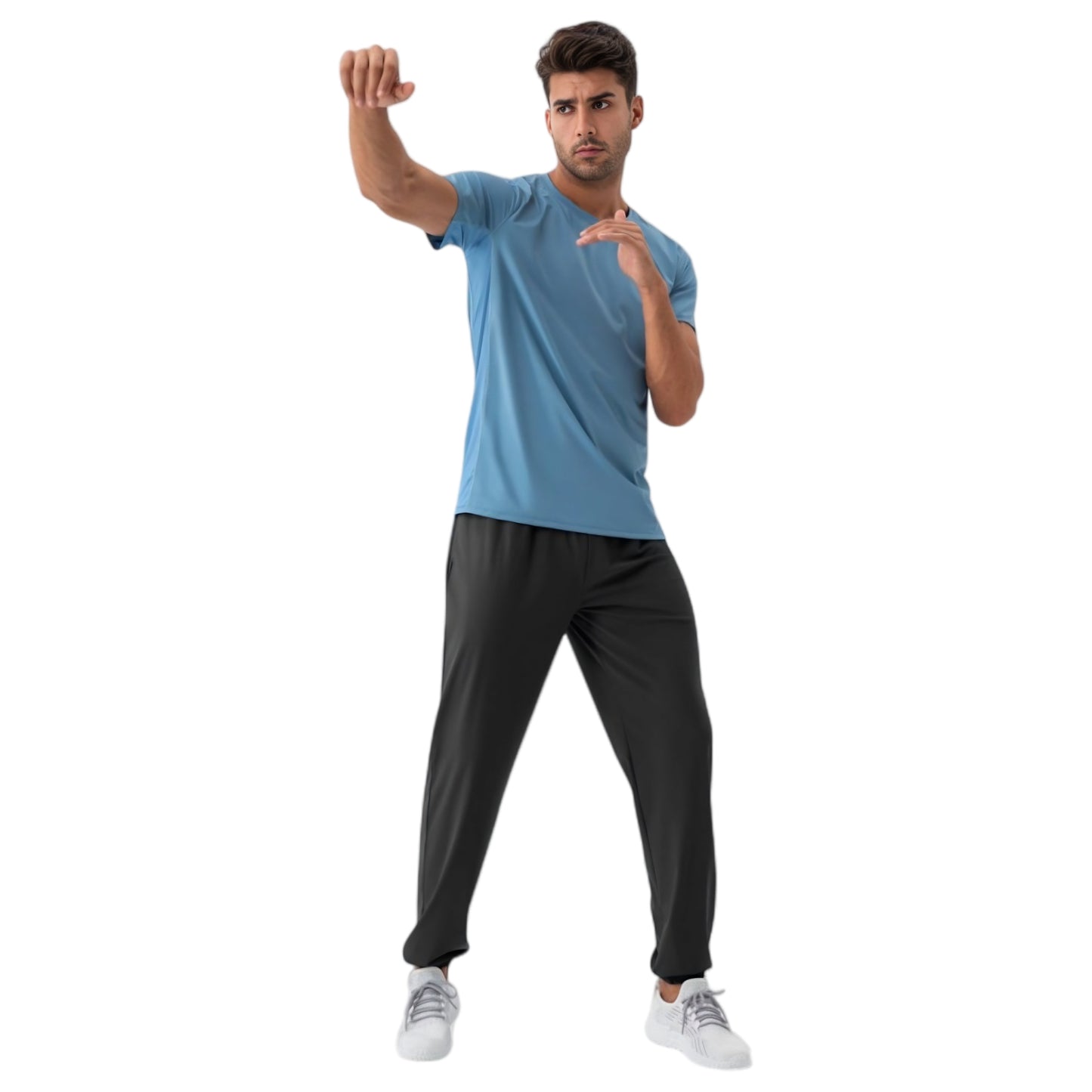 Anna-Kaci Active Men's Lightweight Stretch Lounge Pants with Adjustable Drawstring Waist and Straight Leg Fit
