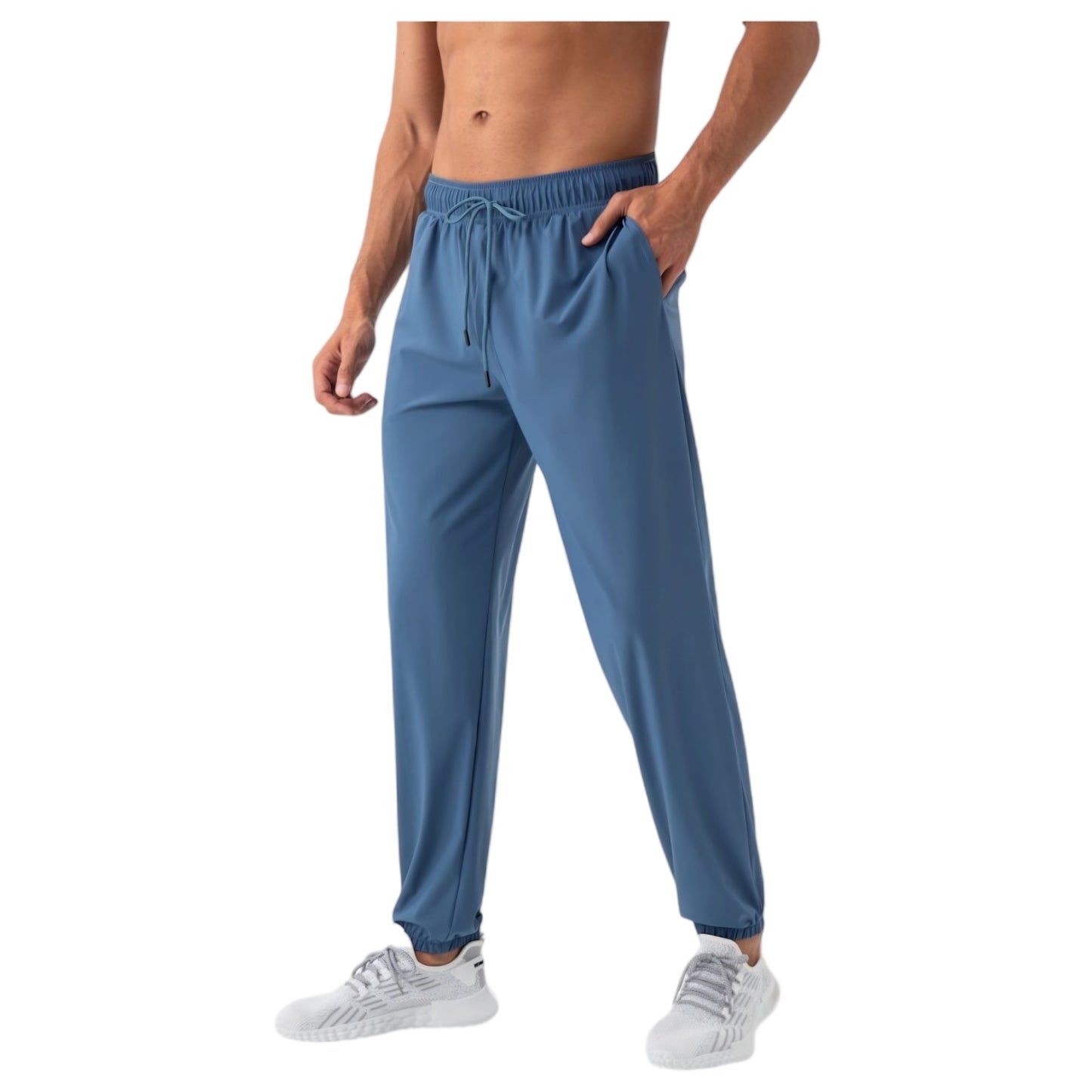 Anna-Kaci Active Men's Lightweight Stretch Lounge Pants with Adjustable Drawstring Waist and Straight Leg Fit