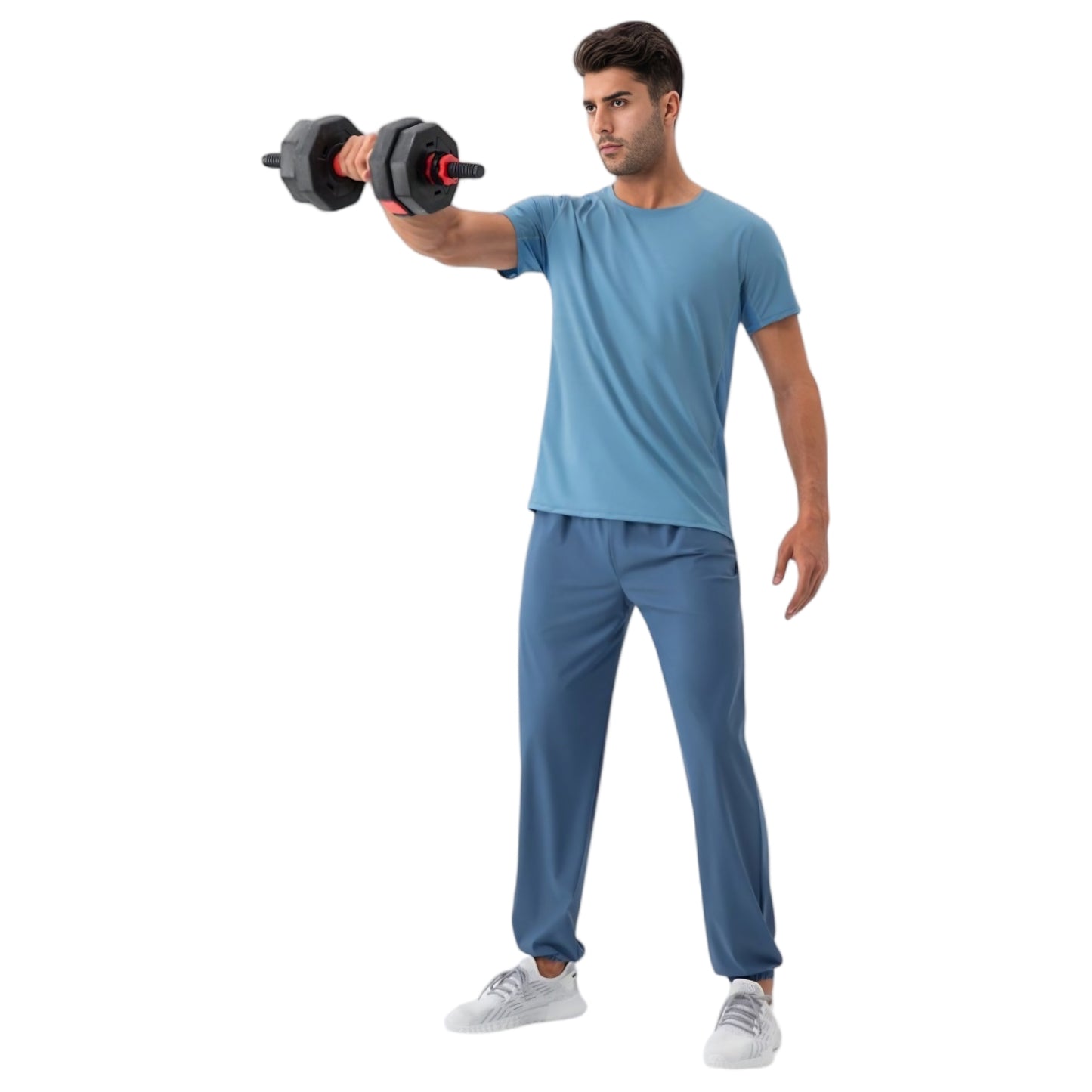 Anna-Kaci Active Men's Lightweight Stretch Lounge Pants with Adjustable Drawstring Waist and Straight Leg Fit