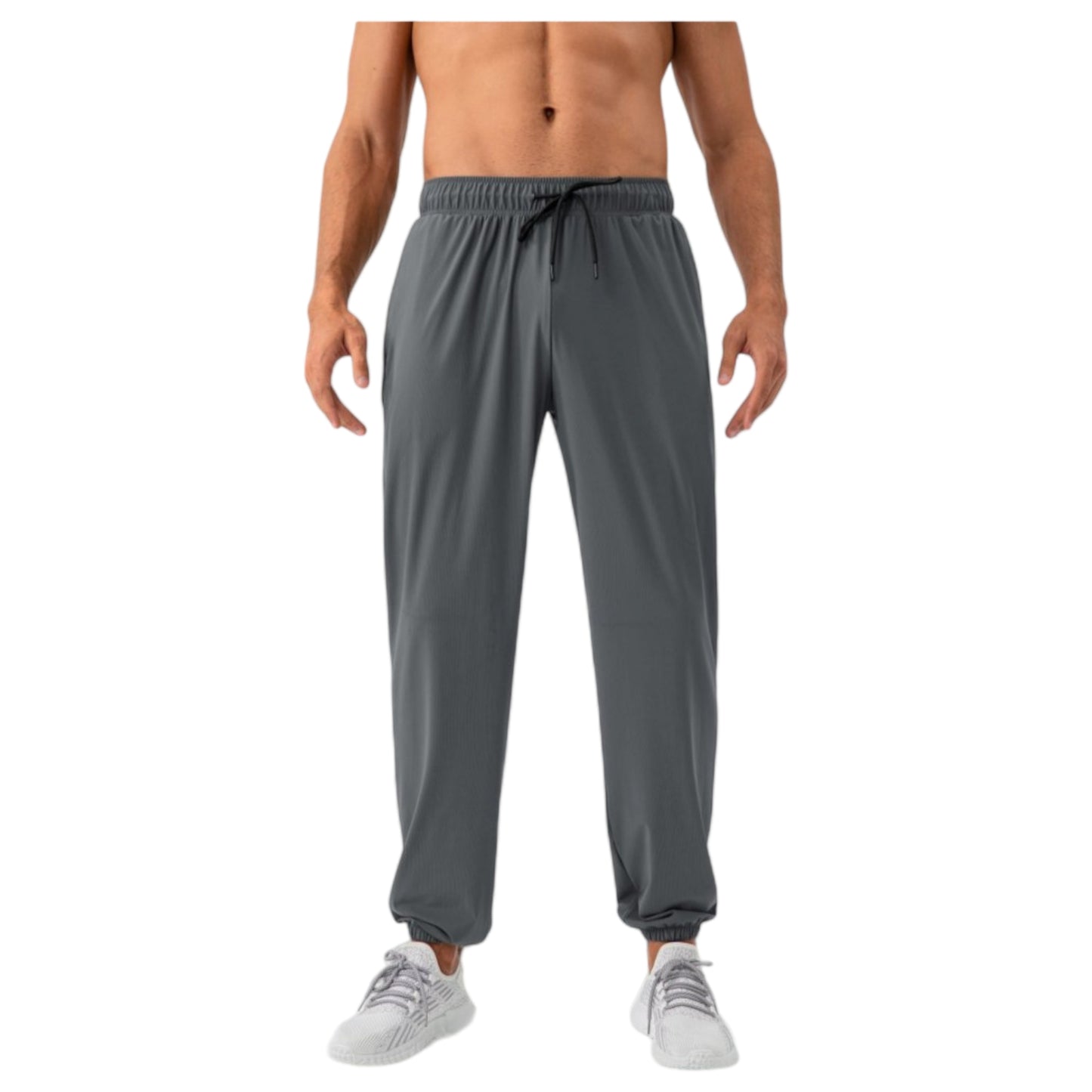 Anna-Kaci Active Men's Lightweight Stretch Lounge Pants with Adjustable Drawstring Waist and Straight Leg Fit