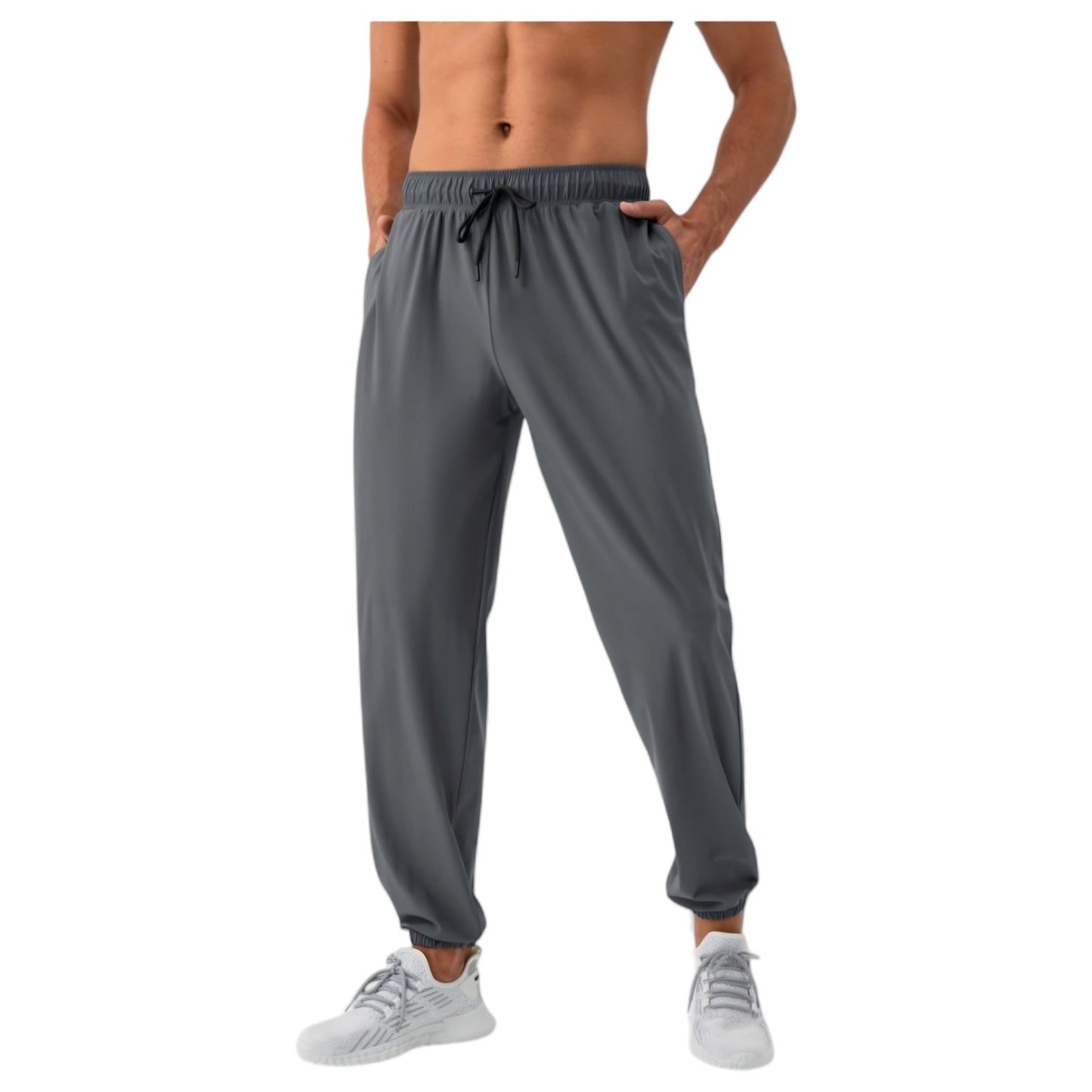 Anna-Kaci Active Men's Lightweight Stretch Lounge Pants with Adjustable Drawstring Waist and Straight Leg Fit