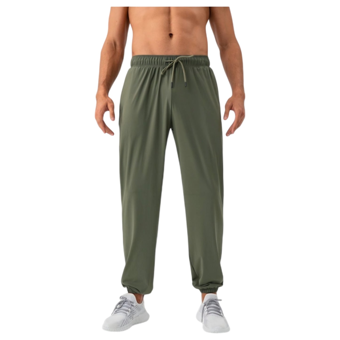 Anna-Kaci Active Men's Lightweight Stretch Lounge Pants with Adjustable Drawstring Waist and Straight Leg Fit