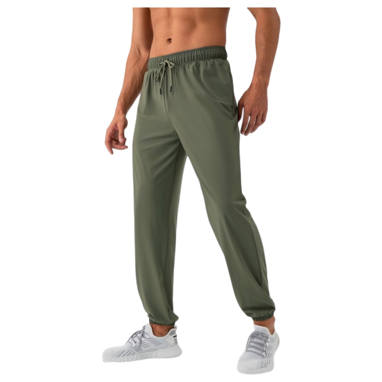 Anna-Kaci Active Men's Lightweight Stretch Lounge Pants with Adjustable Drawstring Waist and Straight Leg Fit