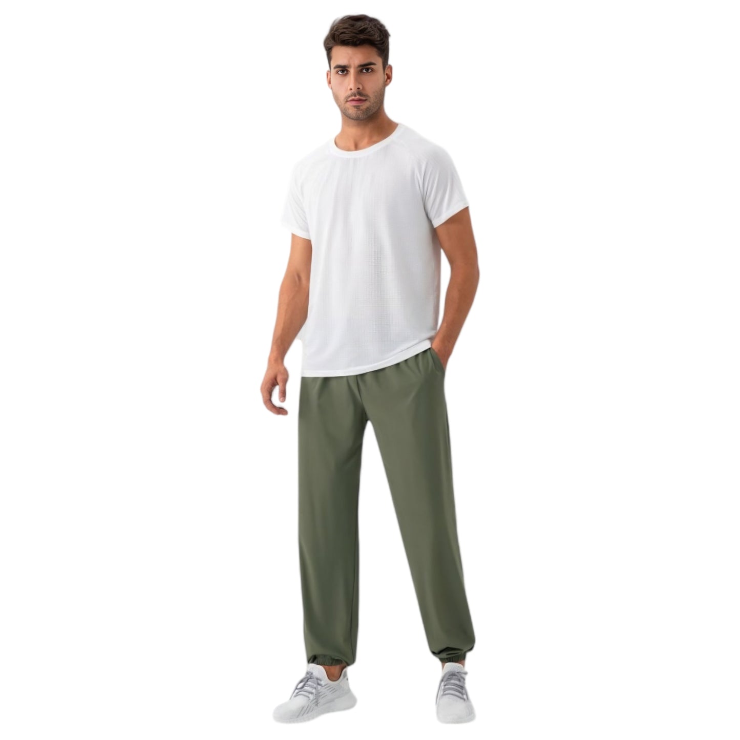 Anna-Kaci Active Men's Lightweight Stretch Lounge Pants with Adjustable Drawstring Waist and Straight Leg Fit