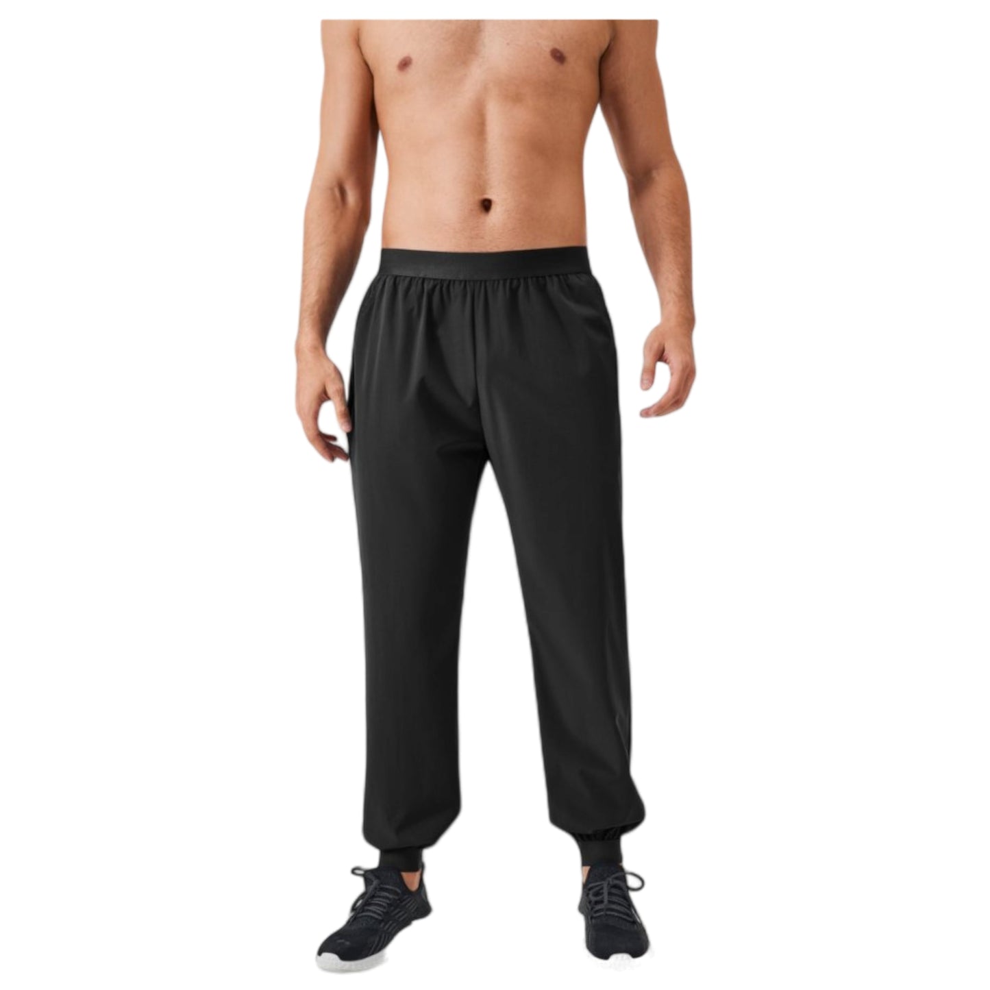 Anna-Kaci Active Men's Tapered Lounge Pants with Stretch Waistband and Elastic Cuffs for Everyday Comfort