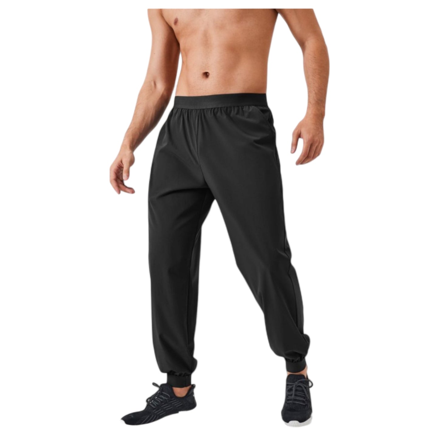 Anna-Kaci Active Men's Tapered Lounge Pants with Stretch Waistband and Elastic Cuffs for Everyday Comfort