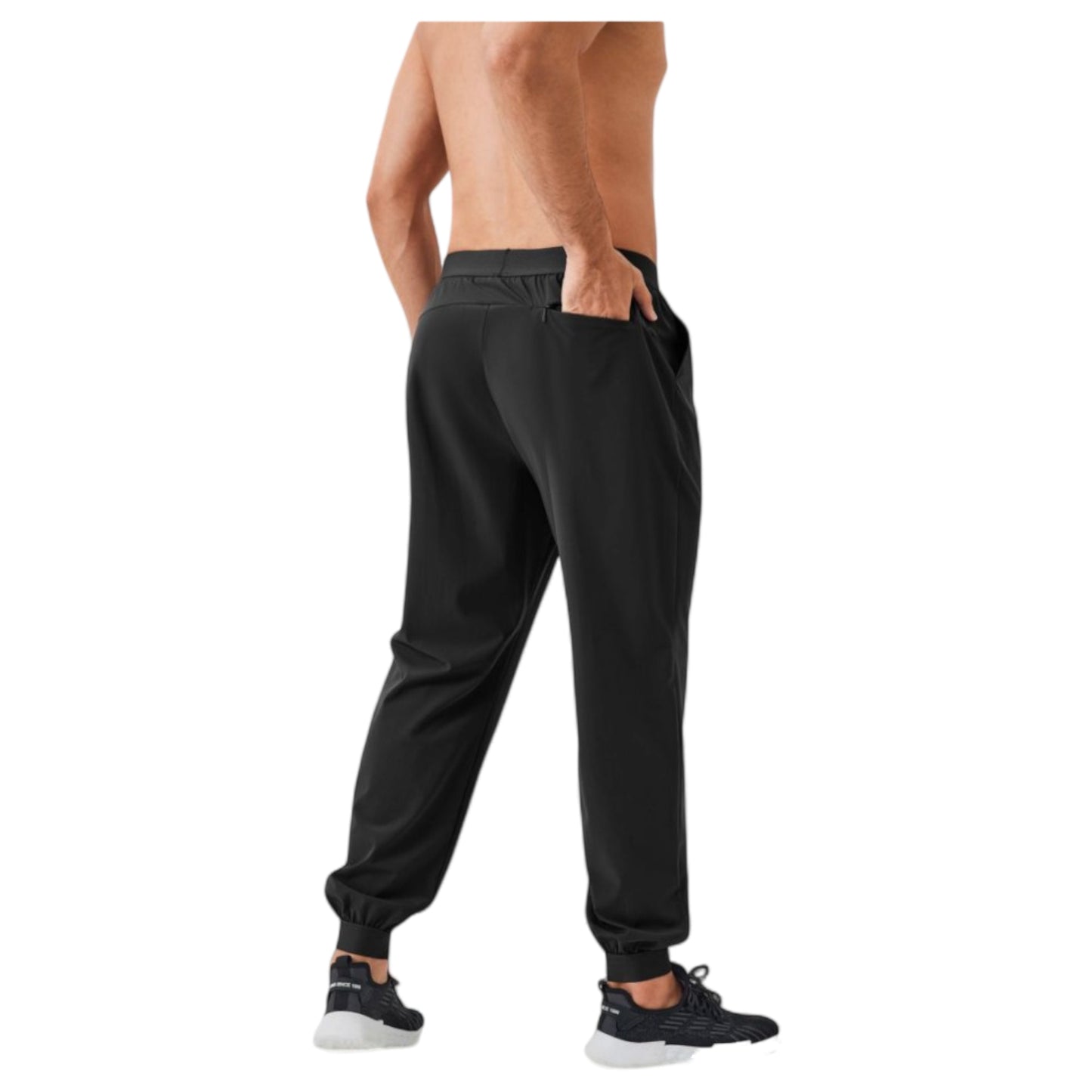 Anna-Kaci Active Men's Tapered Lounge Pants with Stretch Waistband and Elastic Cuffs for Everyday Comfort