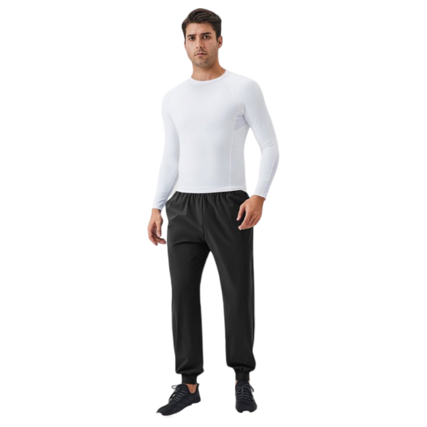 Anna-Kaci Active Men's Tapered Lounge Pants with Stretch Waistband and Elastic Cuffs for Everyday Comfort