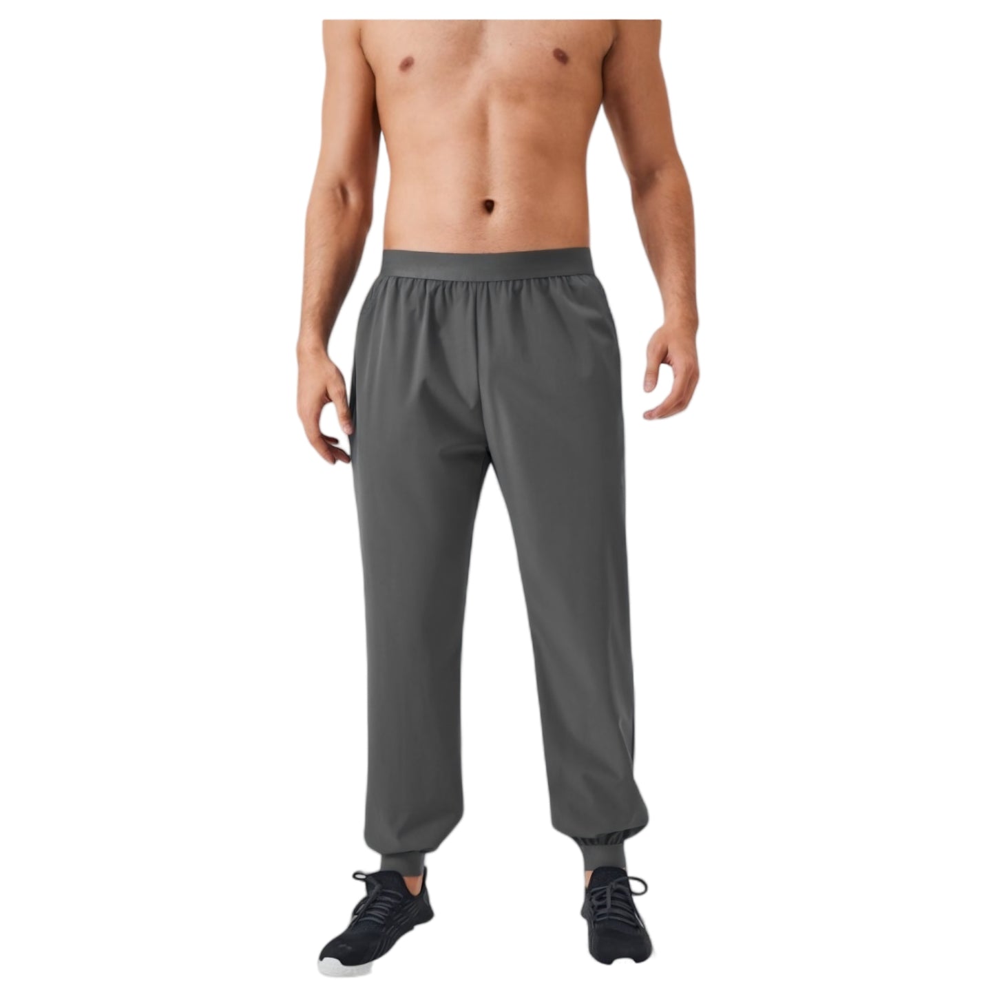 Anna-Kaci Active Men's Tapered Lounge Pants with Stretch Waistband and Elastic Cuffs for Everyday Comfort