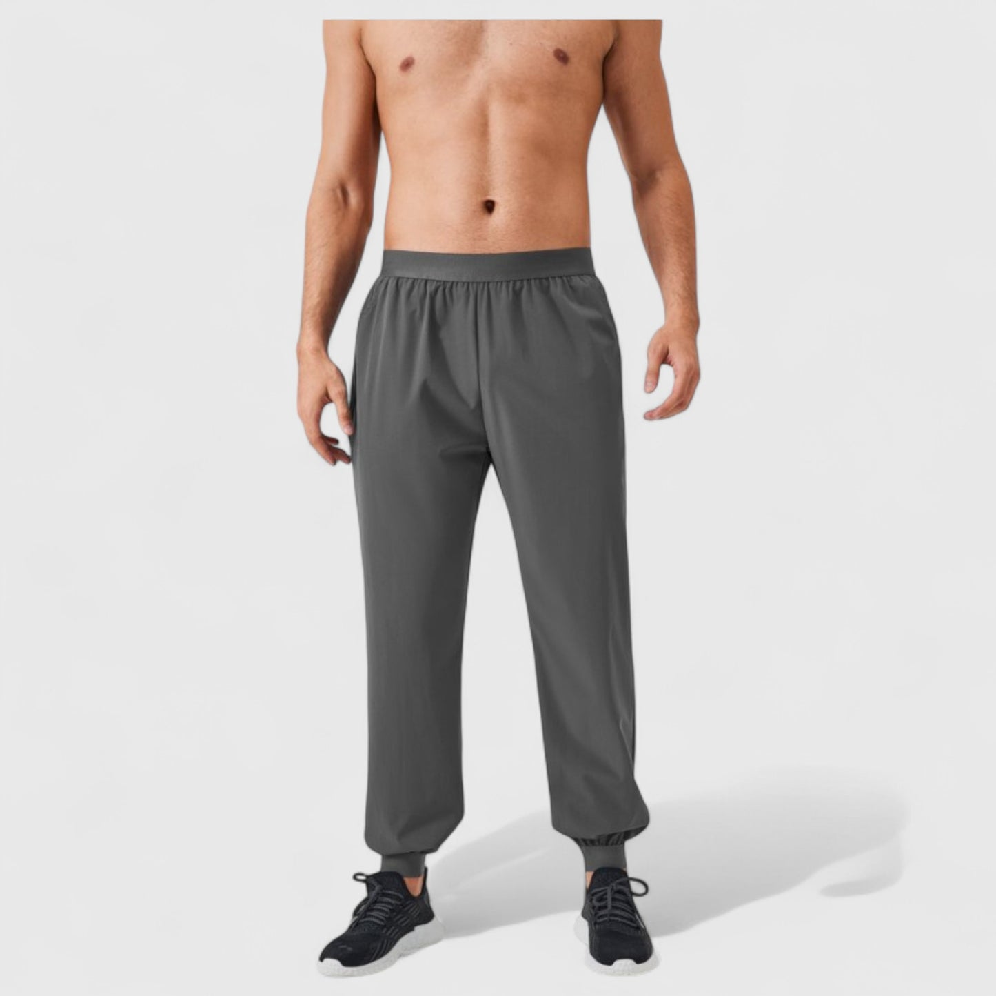 Anna-Kaci Active Men's Tapered Lounge Pants with Stretch Waistband and Elastic Cuffs for Everyday Comfort