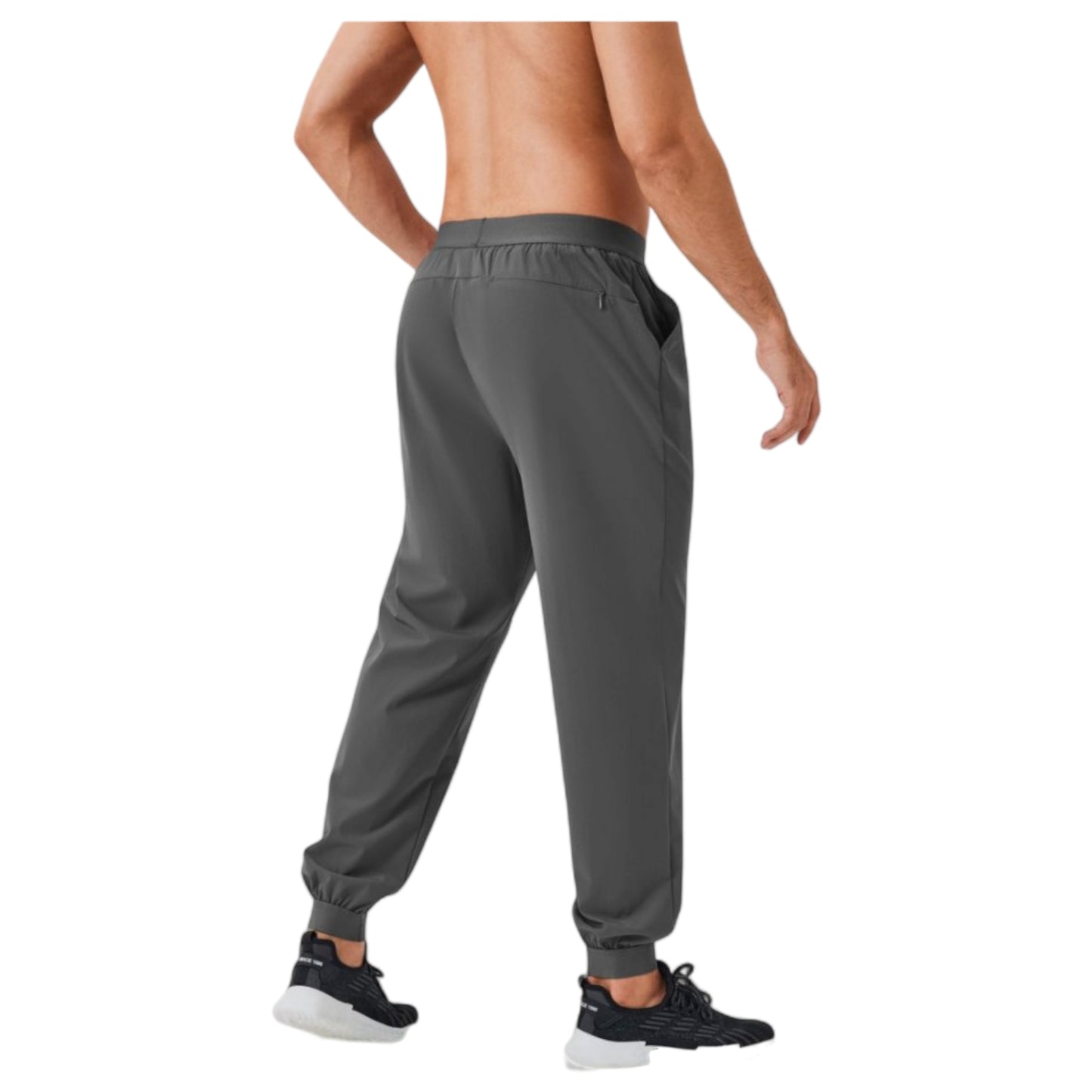 Anna-Kaci Active Men's Tapered Lounge Pants with Stretch Waistband and Elastic Cuffs for Everyday Comfort