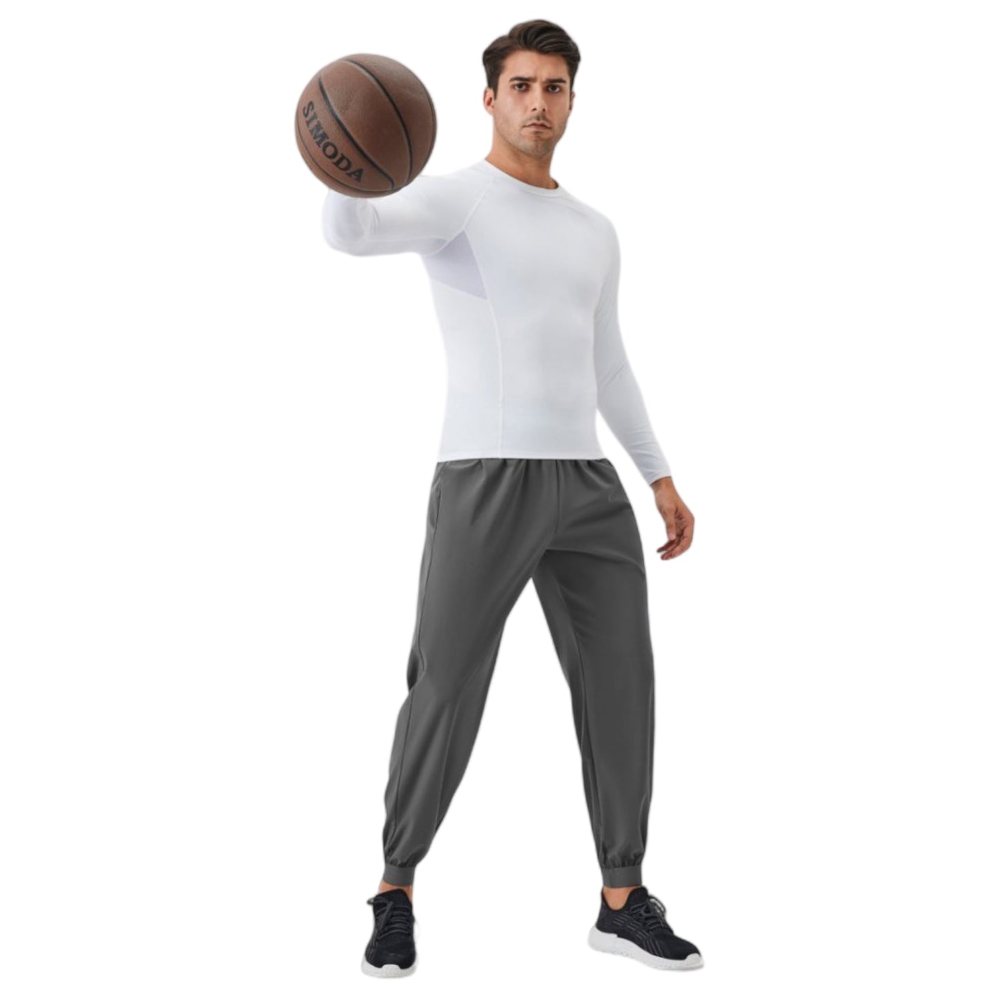 Anna-Kaci Active Men's Tapered Lounge Pants with Stretch Waistband and Elastic Cuffs for Everyday Comfort