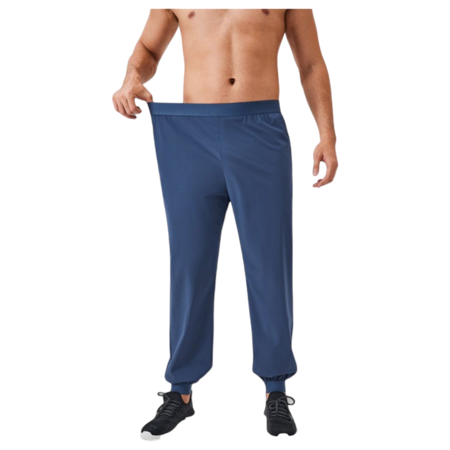 Anna-Kaci Active Men's Tapered Lounge Pants with Stretch Waistband and Elastic Cuffs for Everyday Comfort