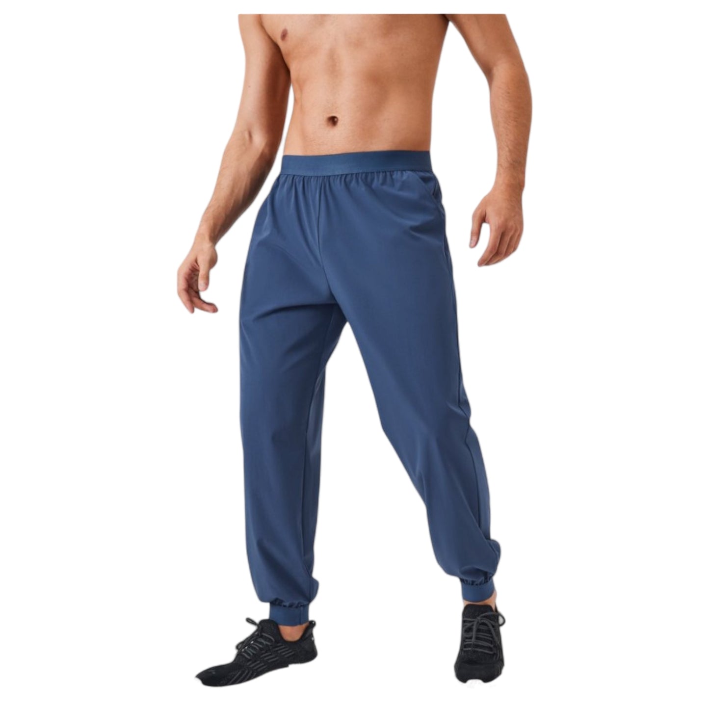 Anna-Kaci Active Men's Tapered Lounge Pants with Stretch Waistband and Elastic Cuffs for Everyday Comfort