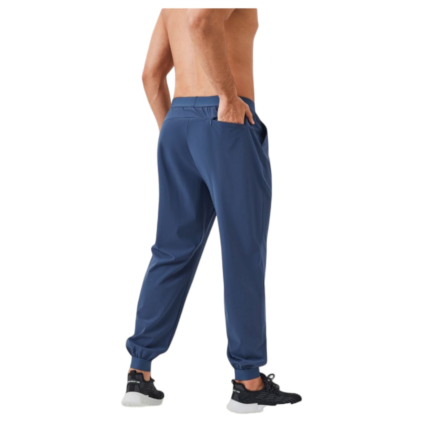 Anna-Kaci Active Men's Tapered Lounge Pants with Stretch Waistband and Elastic Cuffs for Everyday Comfort