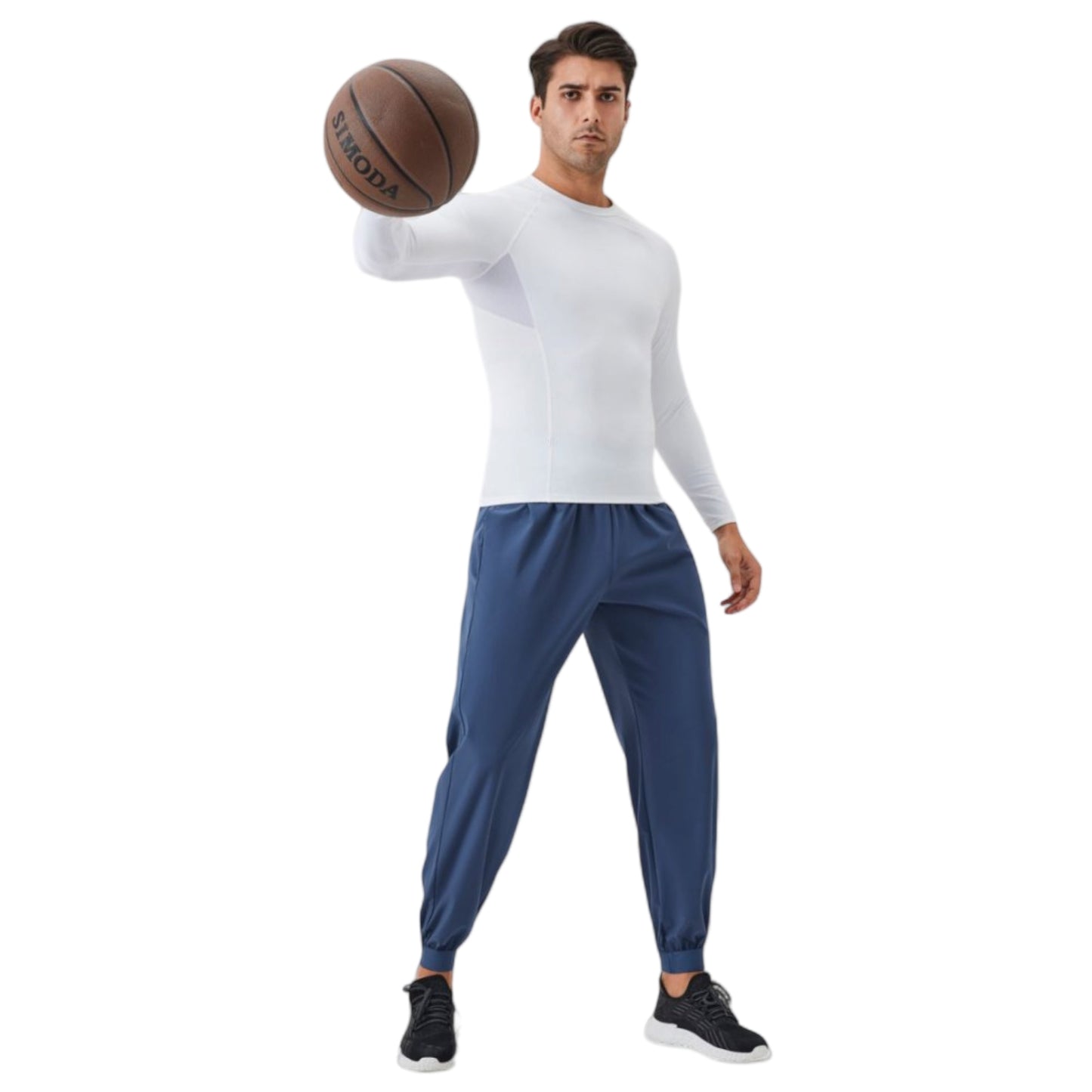 Anna-Kaci Active Men's Tapered Lounge Pants with Stretch Waistband and Elastic Cuffs for Everyday Comfort
