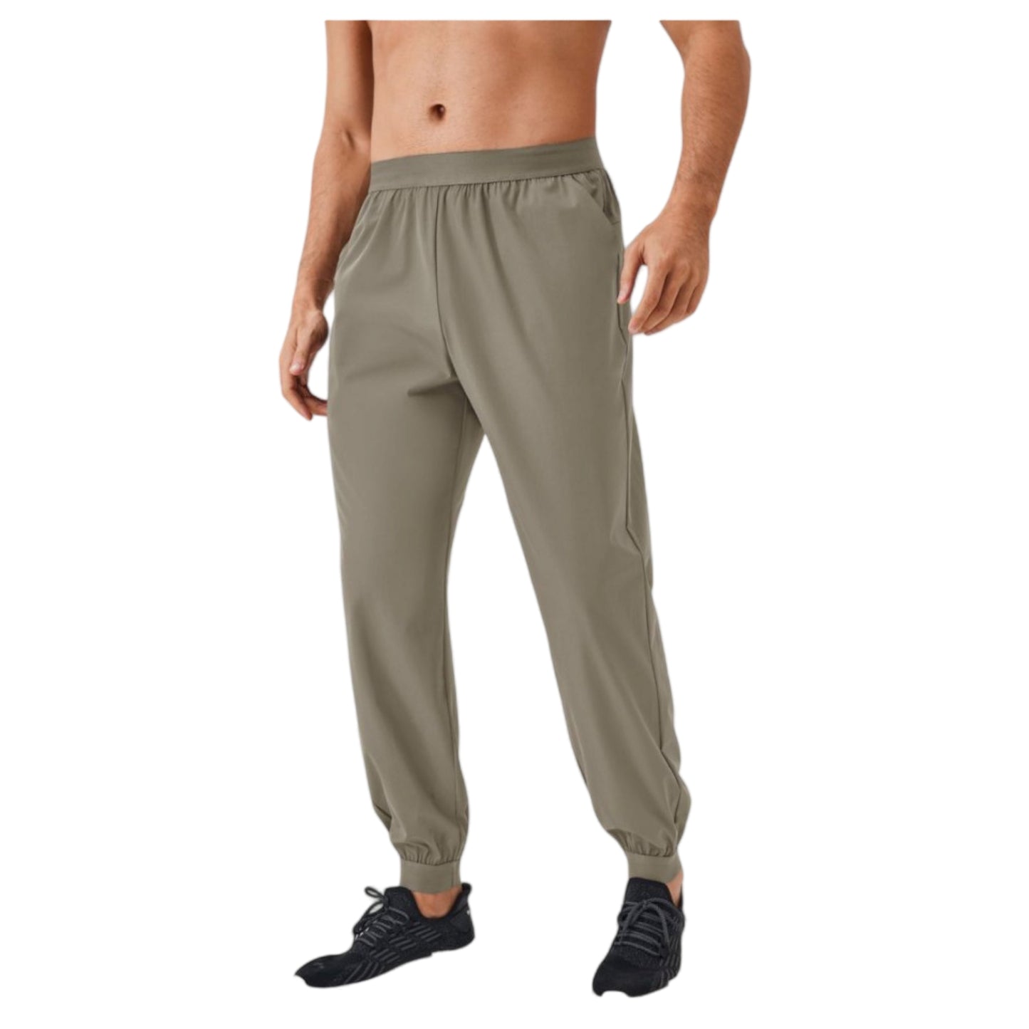Anna-Kaci Active Men's Tapered Lounge Pants with Stretch Waistband and Elastic Cuffs for Everyday Comfort