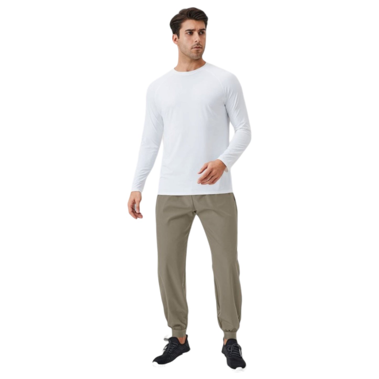 Anna-Kaci Active Men's Tapered Lounge Pants with Stretch Waistband and Elastic Cuffs for Everyday Comfort