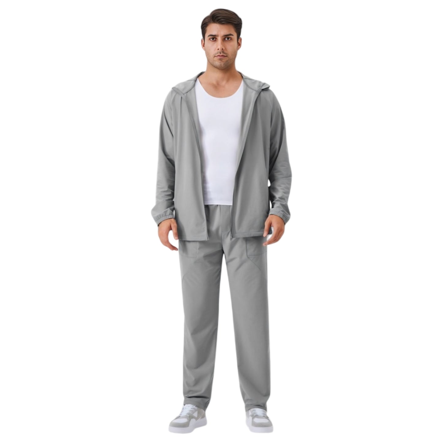 Anna-Kaci Active Men's Relaxed Fit Drawstring Pants with Patch Pockets and Elastic Waistband for Casual Wear