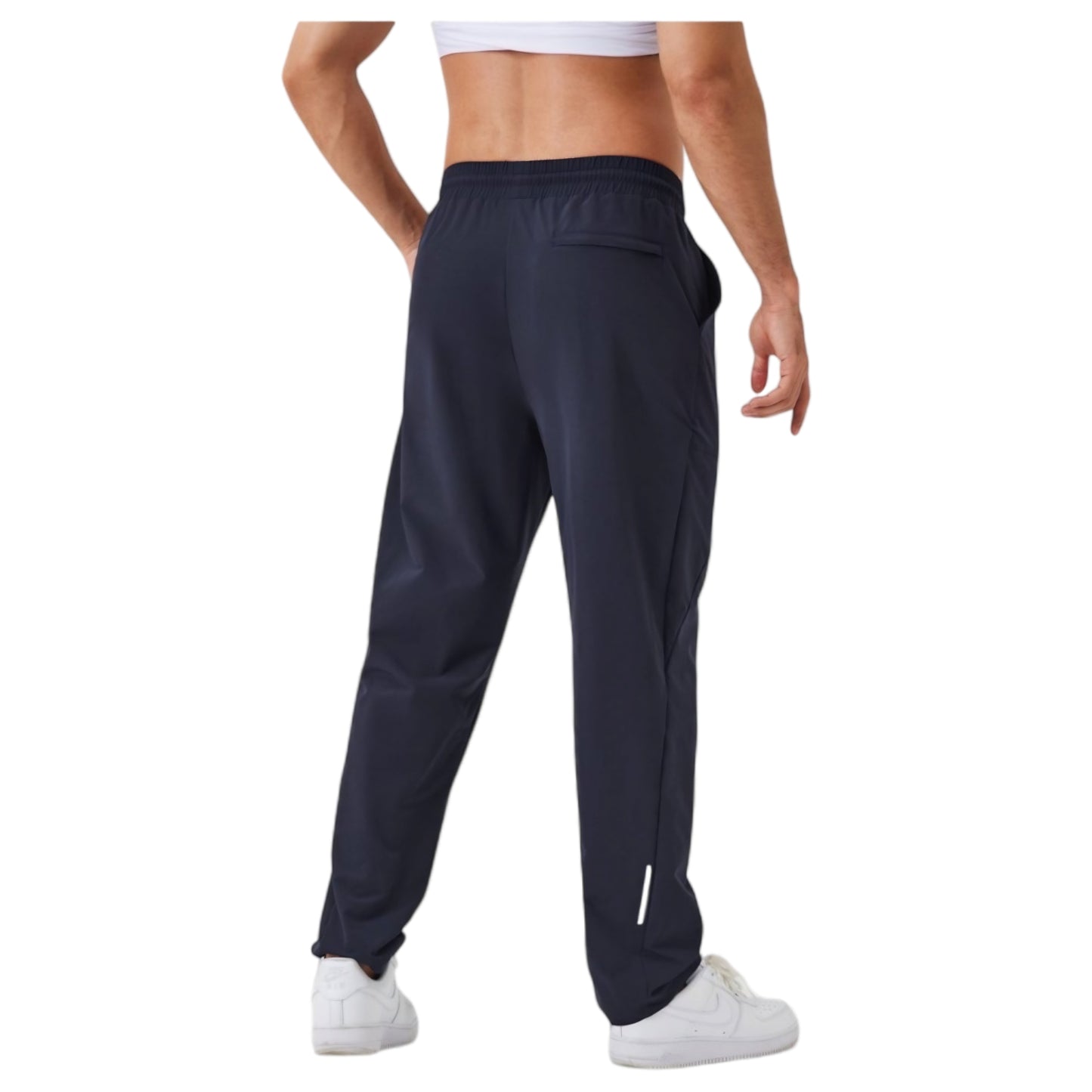 Anna-Kaci Active Men's Relaxed Fit Drawstring Pants with Patch Pockets and Elastic Waistband for Casual Wear