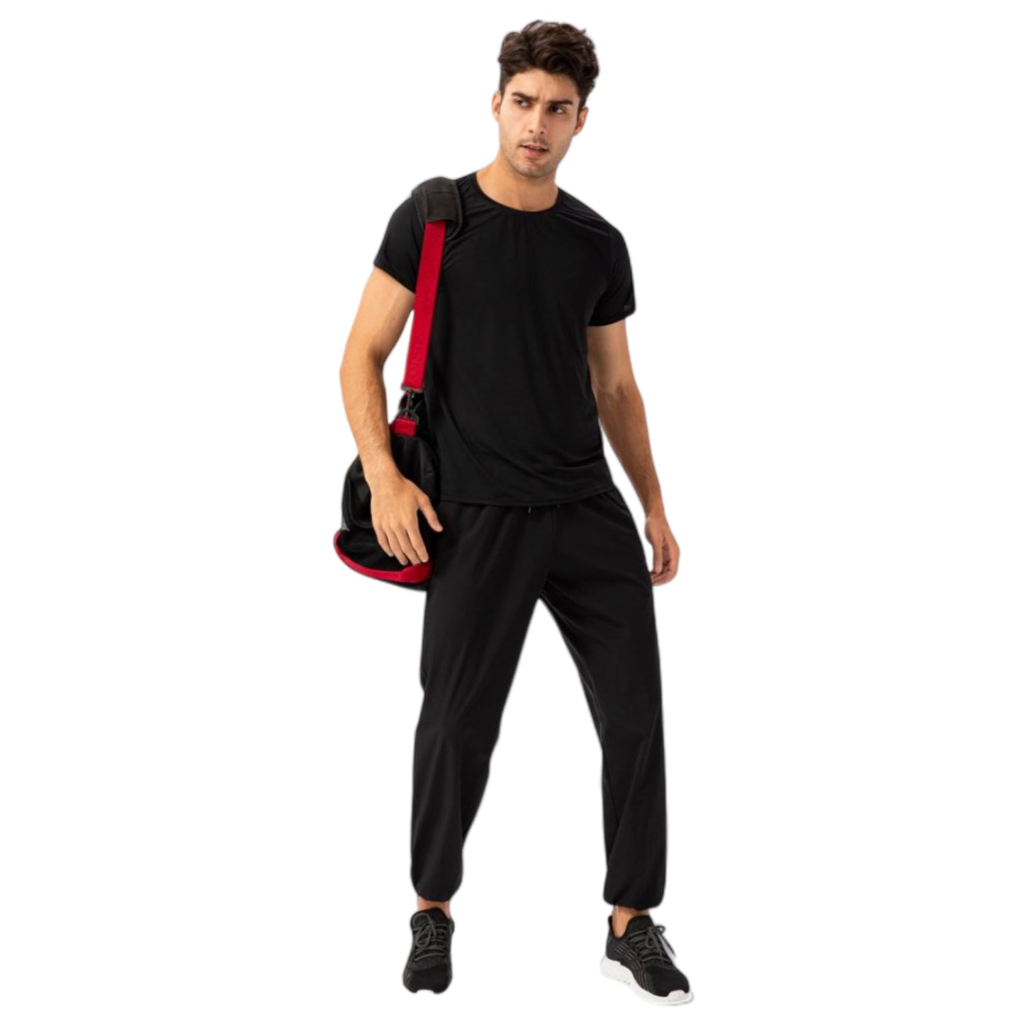Anna-Kaci Active Men's Athletic Drawstring Pants with Zipper Pockets and Elastic Waistband for Active and Casual Wear