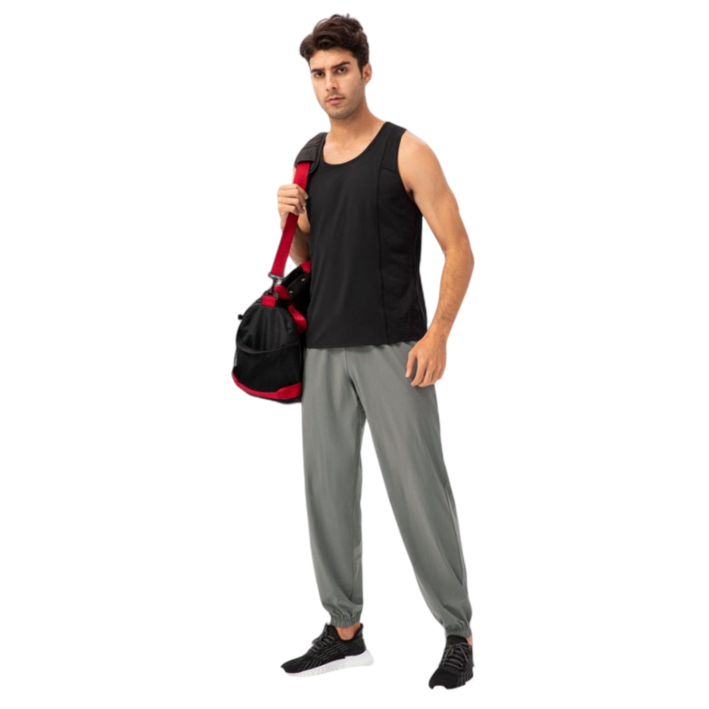 Anna-Kaci Active Men's Athletic Drawstring Pants with Zipper Pockets and Elastic Waistband for Active and Casual Wear