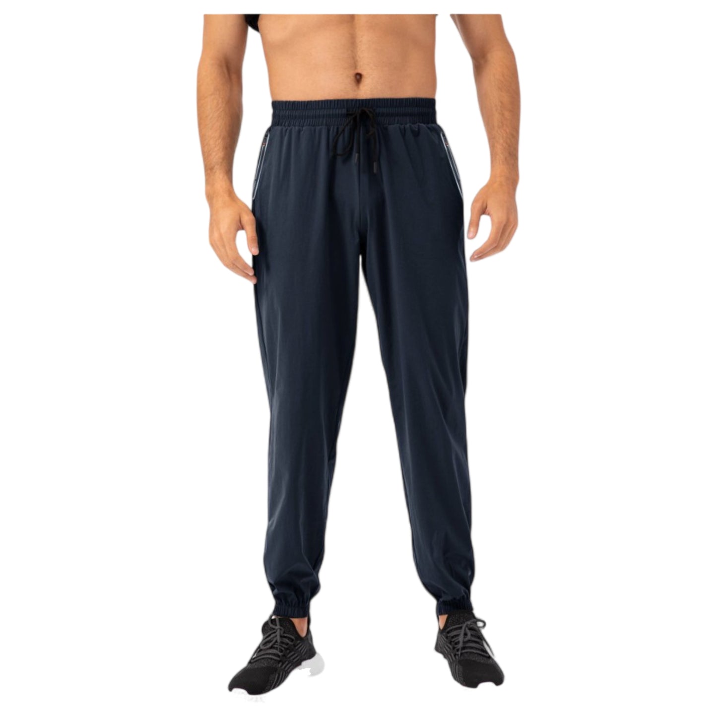 Anna-Kaci Active Men's Athletic Drawstring Pants with Zipper Pockets and Elastic Waistband for Active and Casual Wear