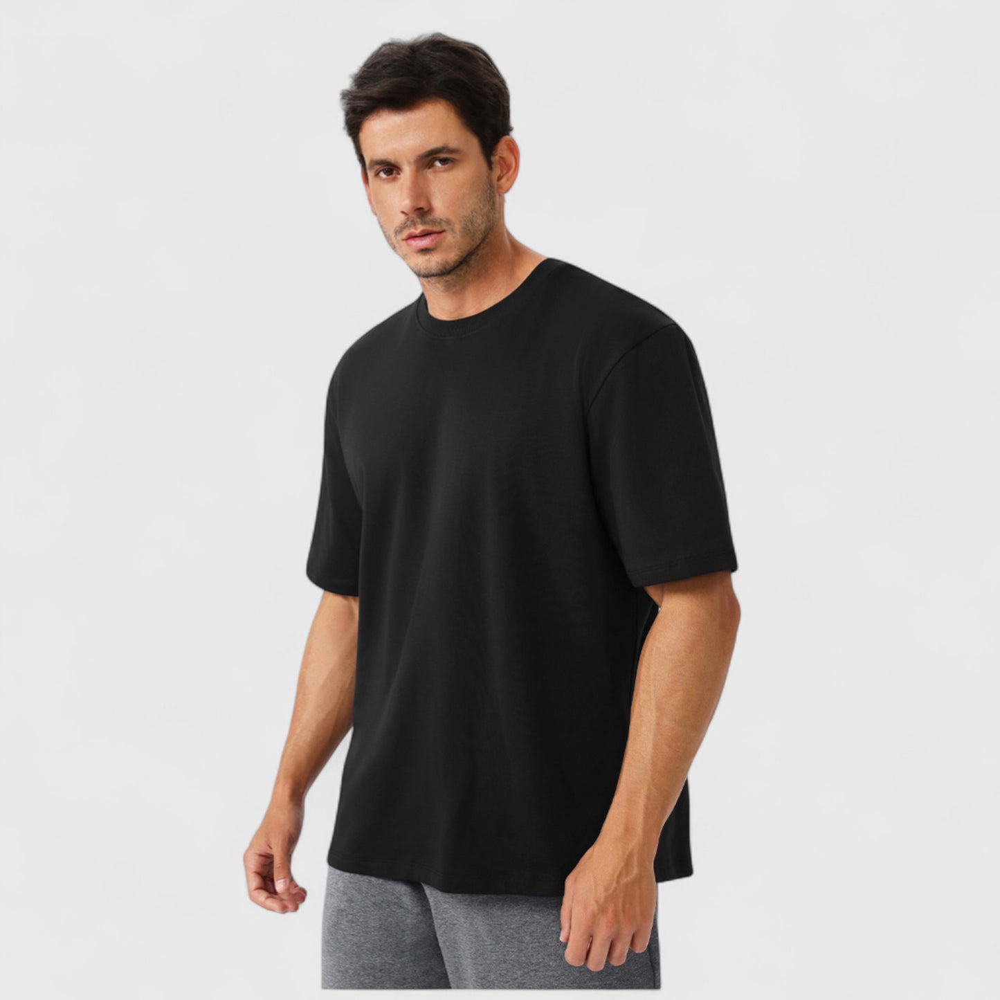 Anna-Kaci Active Men's Oversized Fit Short Sleeve T-Shirt with Drop Shoulders and Relaxed Silhouette for Everyday Style