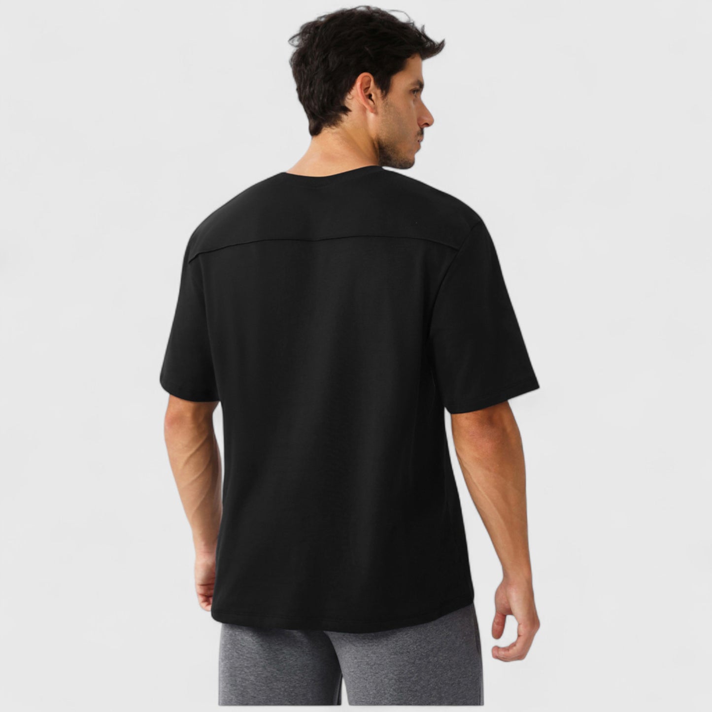 Anna-Kaci Active Men's Oversized Fit Short Sleeve T-Shirt with Drop Shoulders and Relaxed Silhouette for Everyday Style