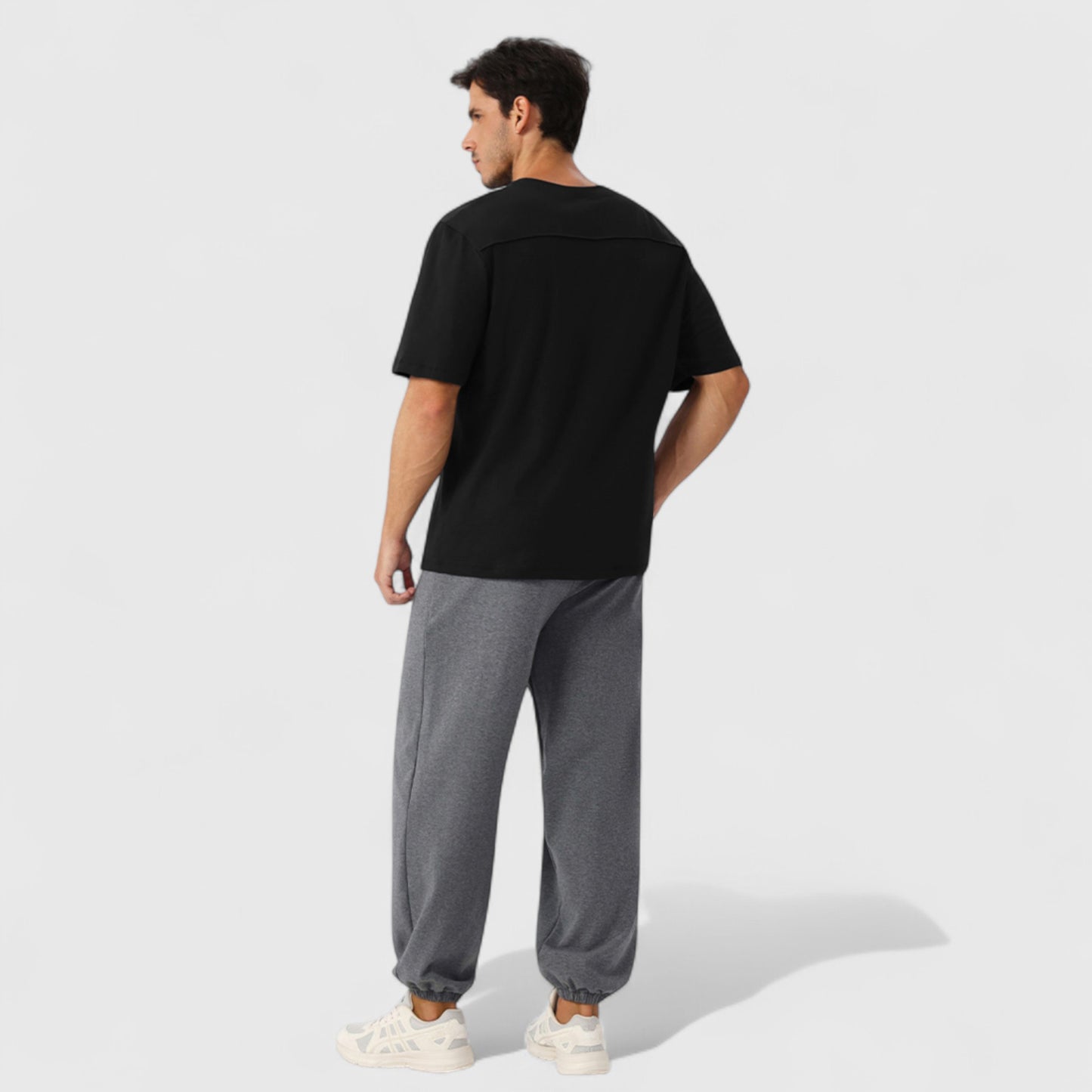 Anna-Kaci Active Men's Oversized Fit Short Sleeve T-Shirt with Drop Shoulders and Relaxed Silhouette for Everyday Style