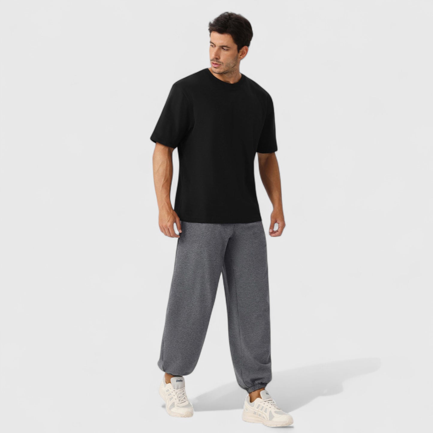 Anna-Kaci Active Men's Oversized Fit Short Sleeve T-Shirt with Drop Shoulders and Relaxed Silhouette for Everyday Style